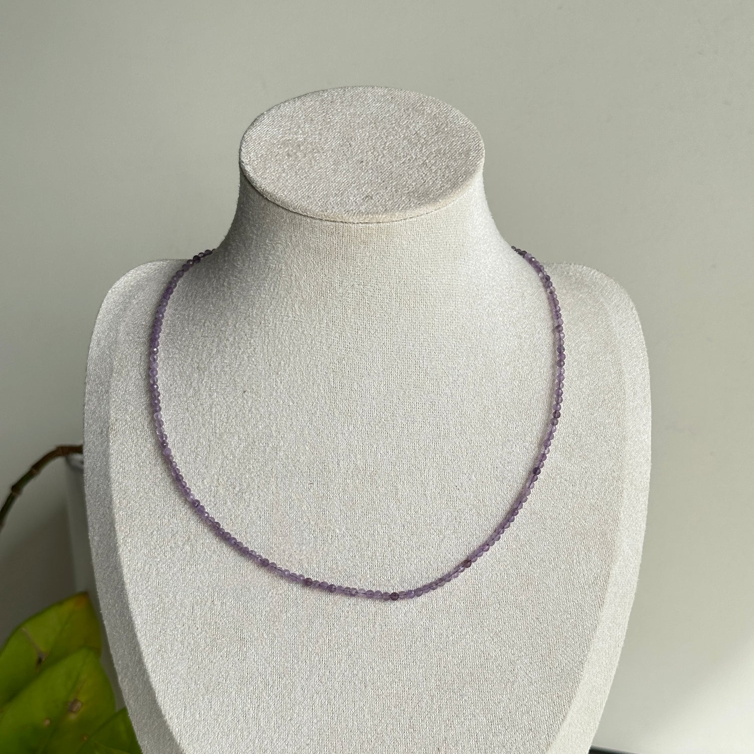 Amethyst Faceted Necklace 3mm