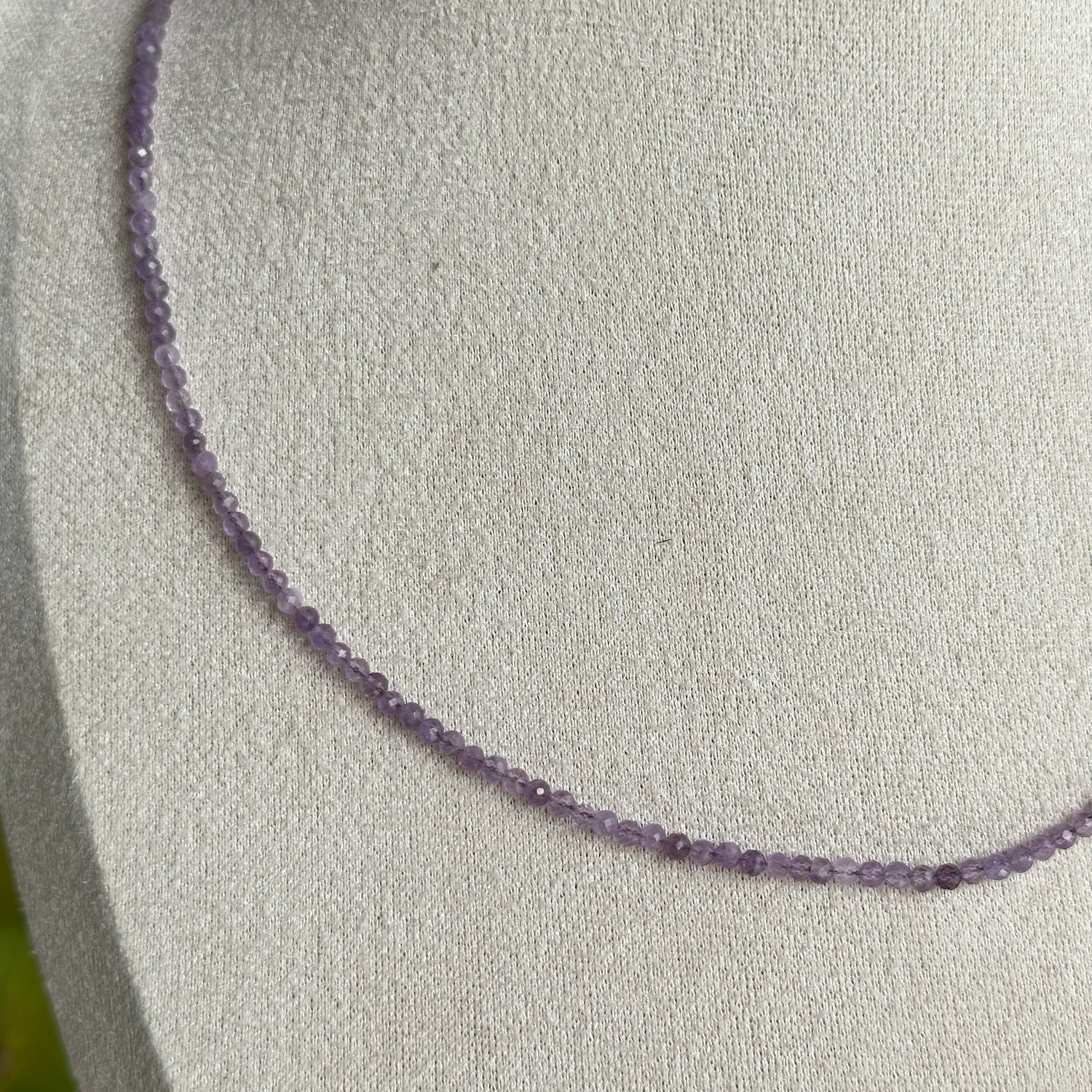 Amethyst Faceted Necklace 3mm