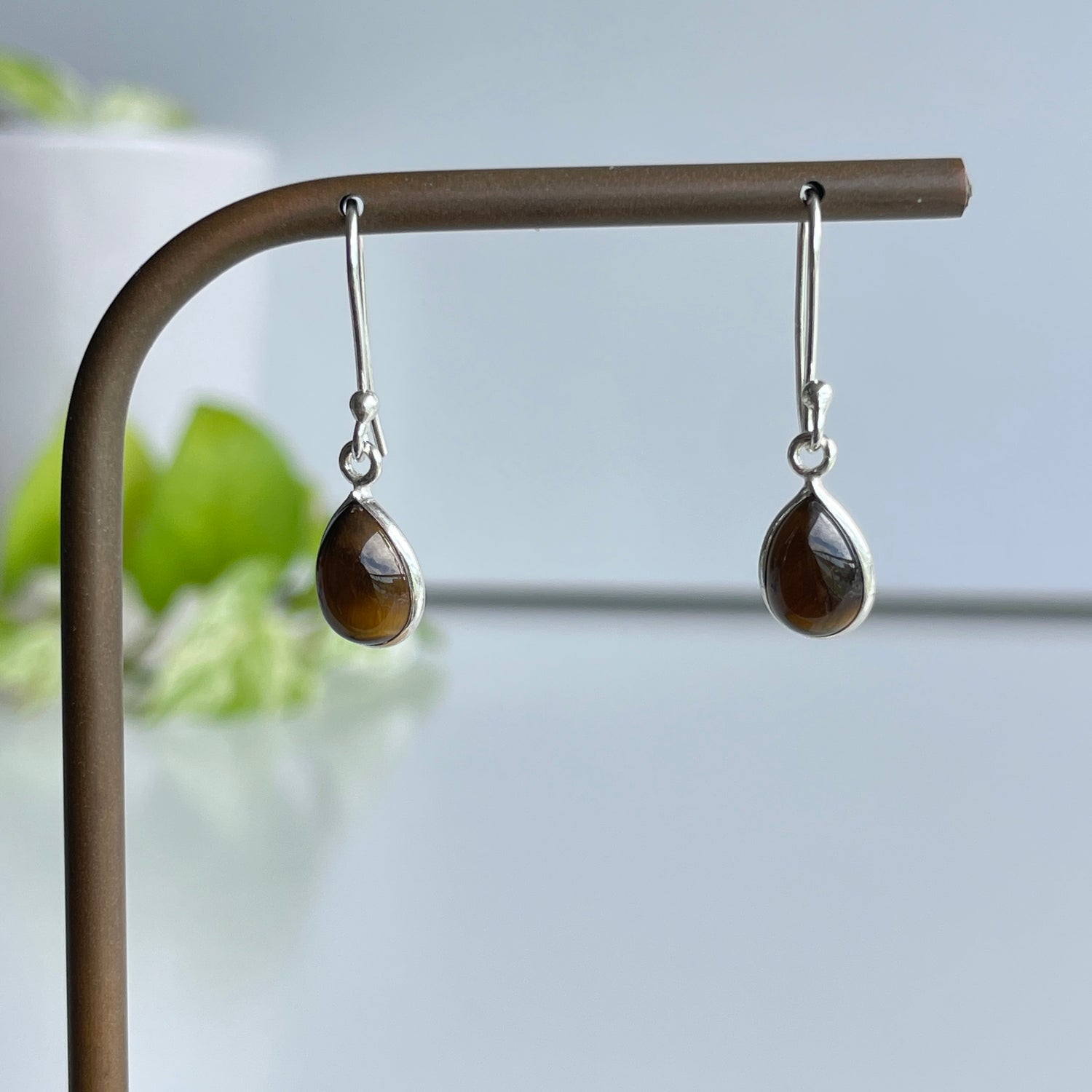 Tigers Eye Teardrop Earrings