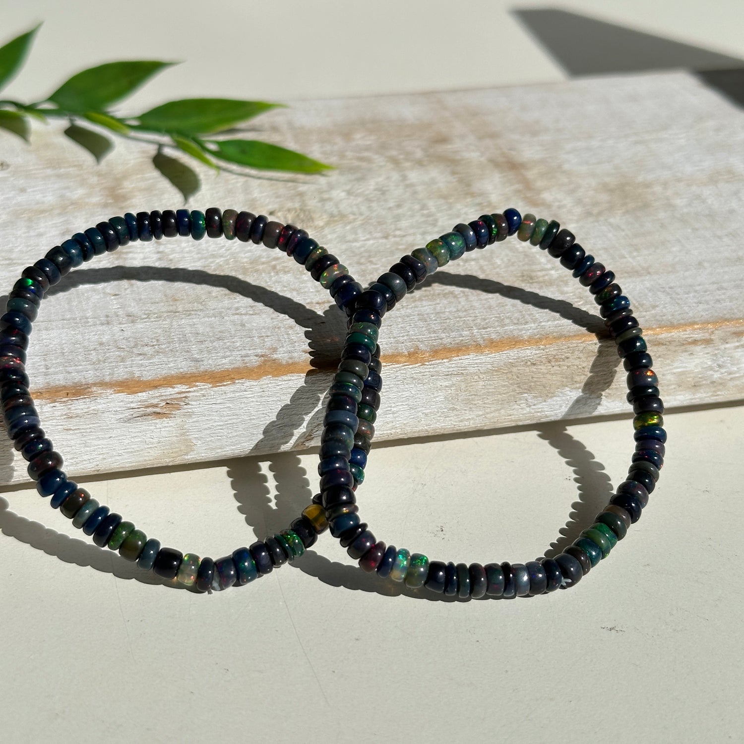 Black Opal Beaded Bracelet
