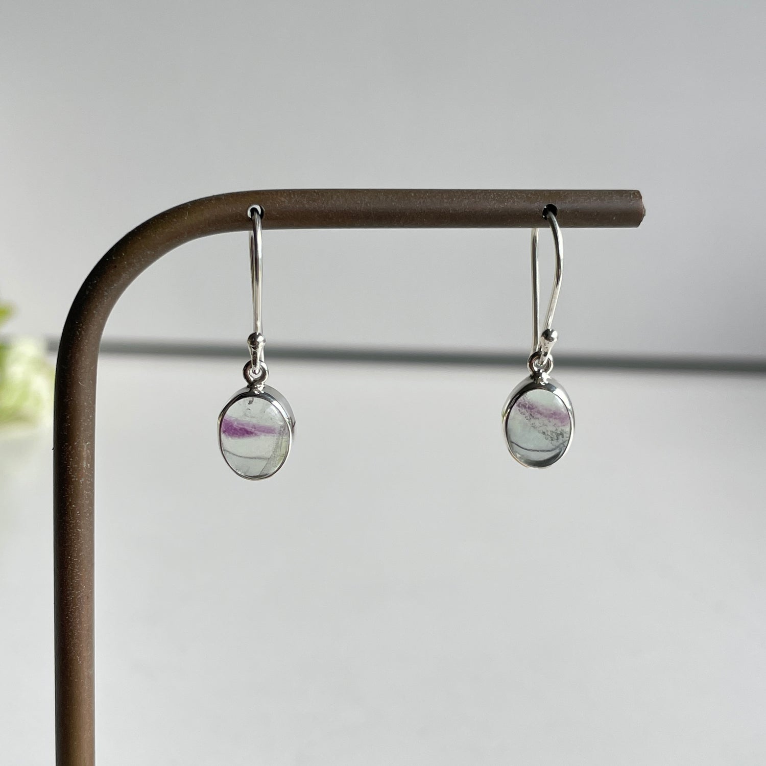 Fluorite Oval Earrings