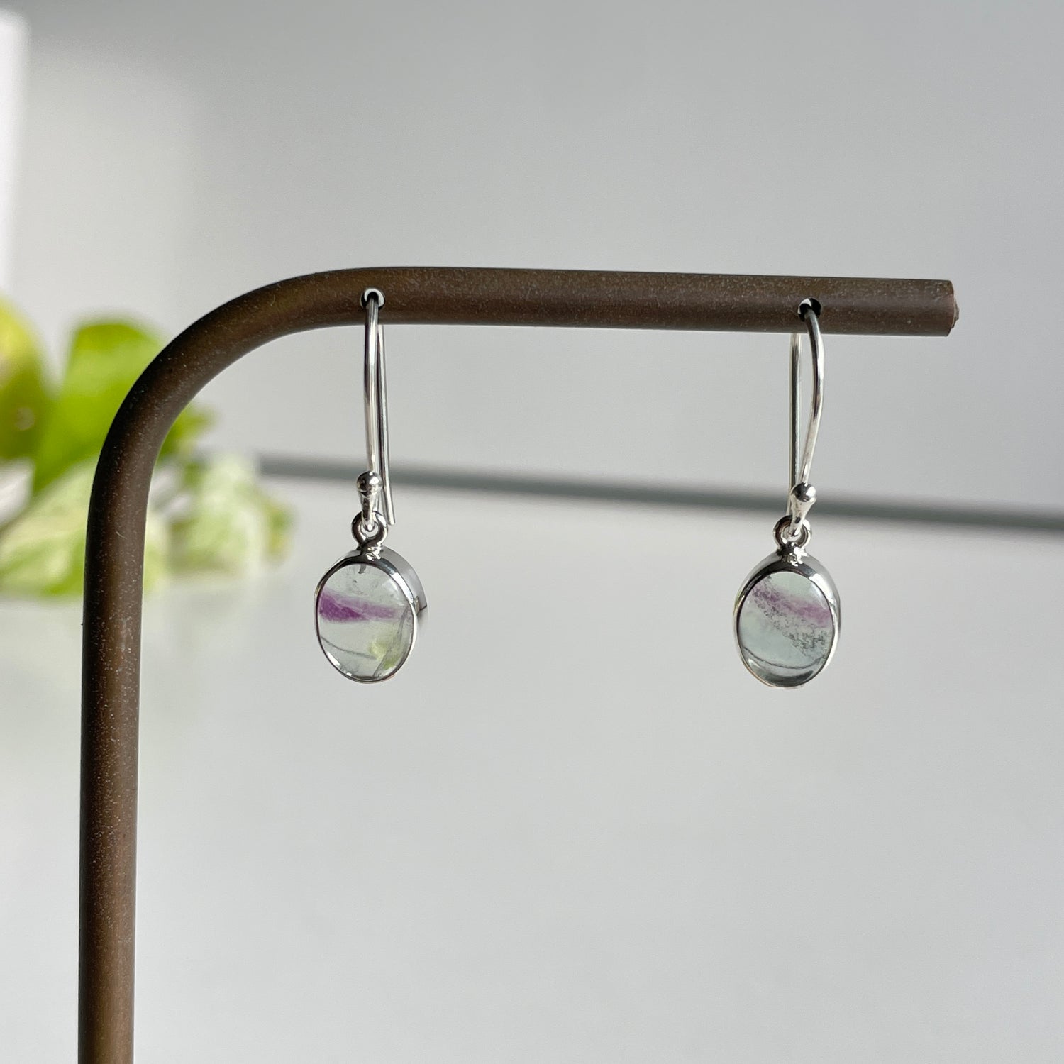 Fluorite Oval Earrings