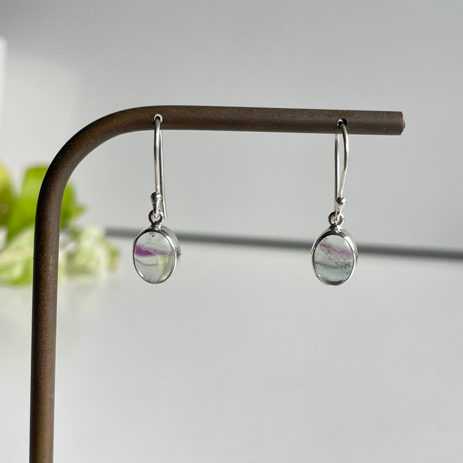 Fluorite Oval Earrings