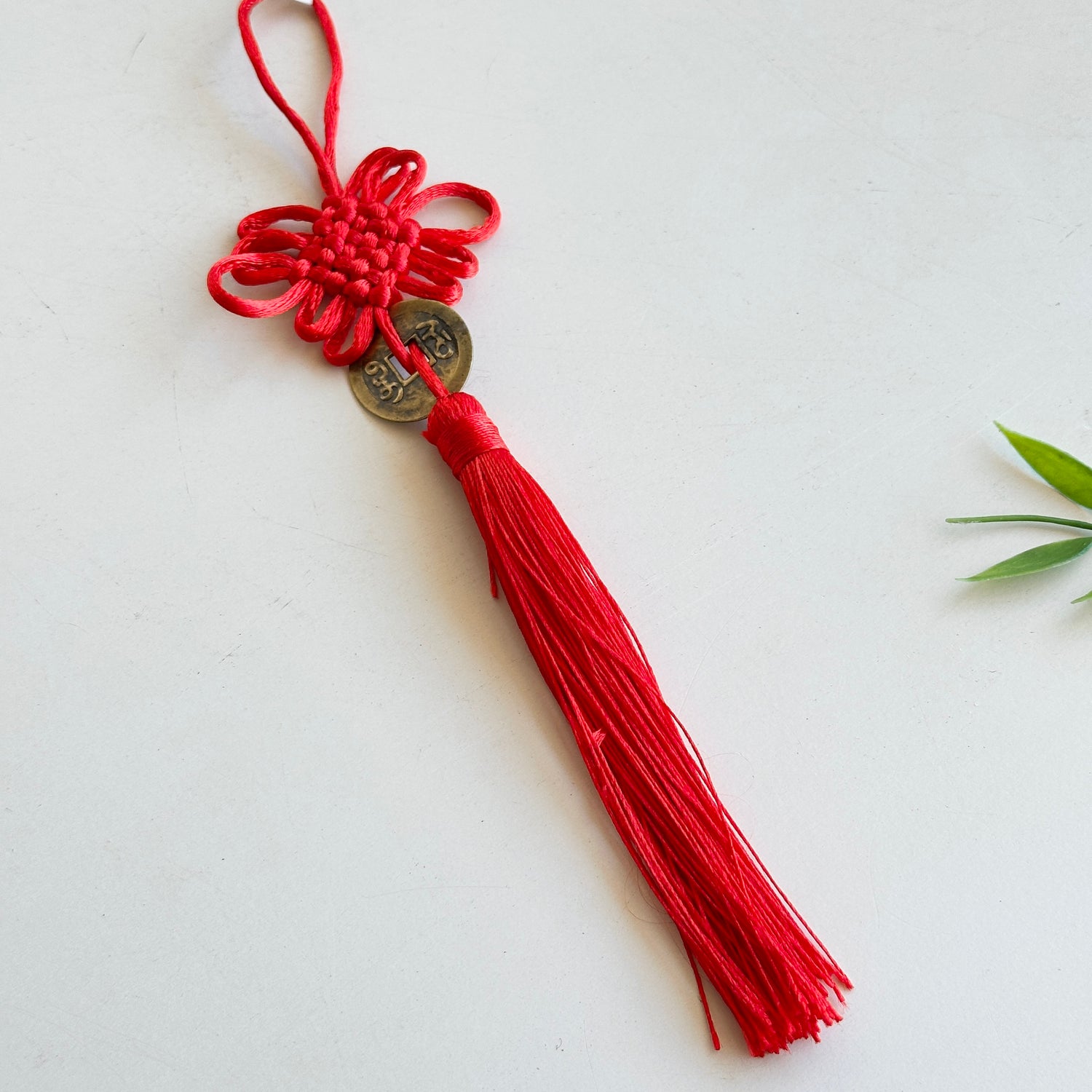 Feng Shui 1 Coin Hanging Red