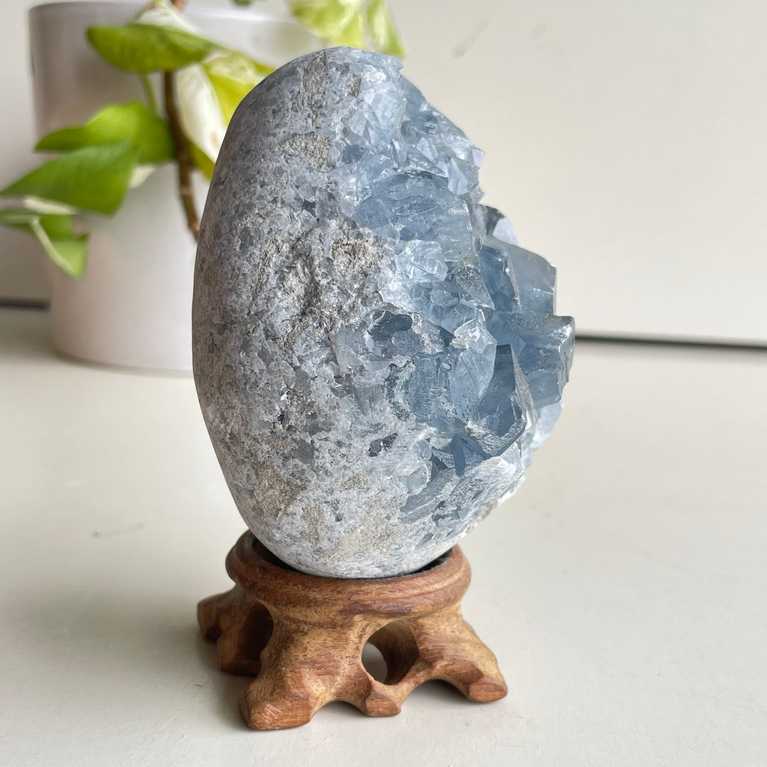 Celestite Geode Egg 670g