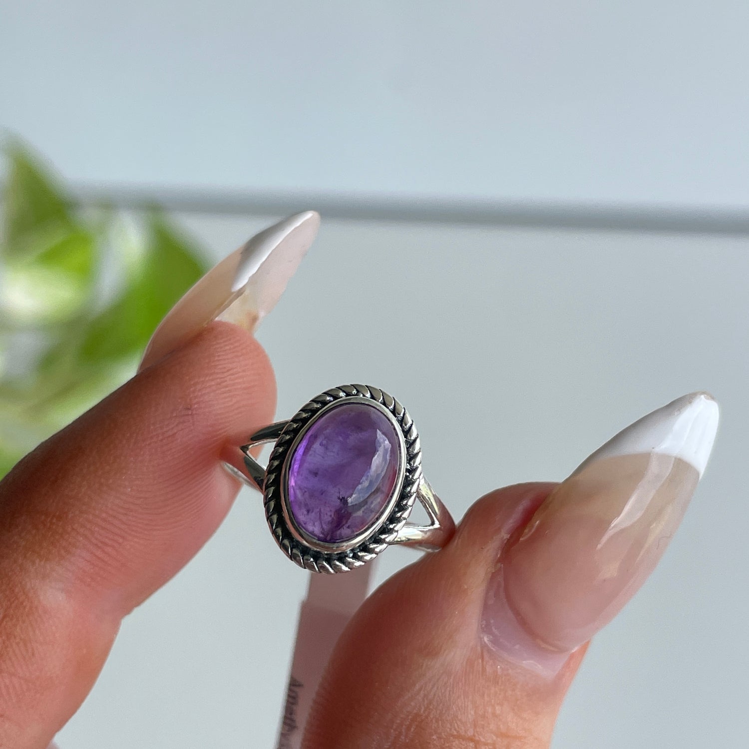 Amethyst Oval Ring Sz6
