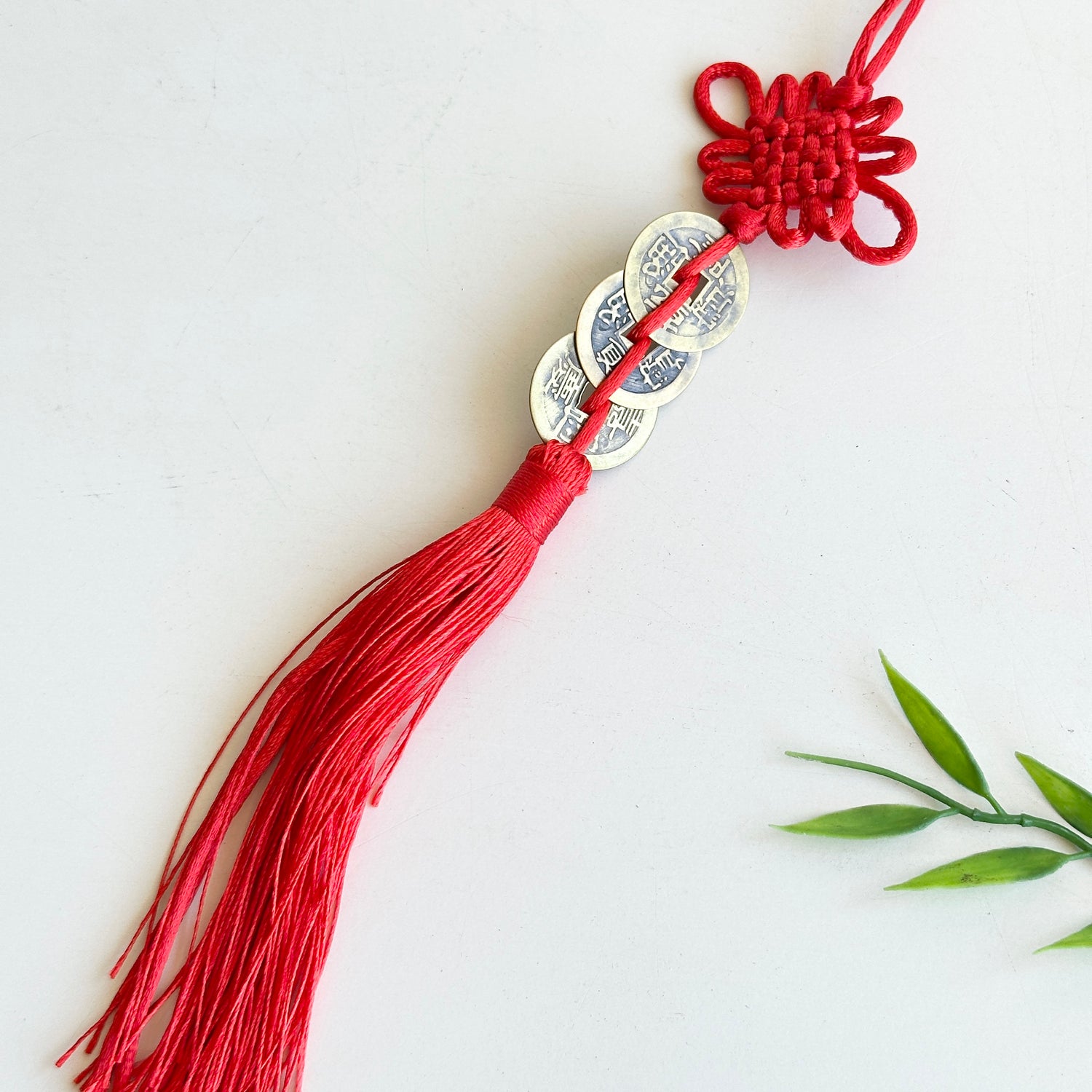 Feng Shui 3 Coin Hanging Red