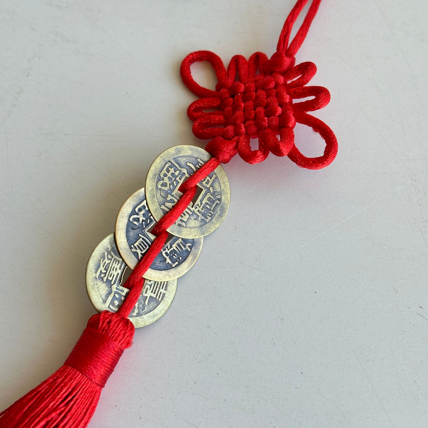 Feng Shui 3 Coin Hanging Red