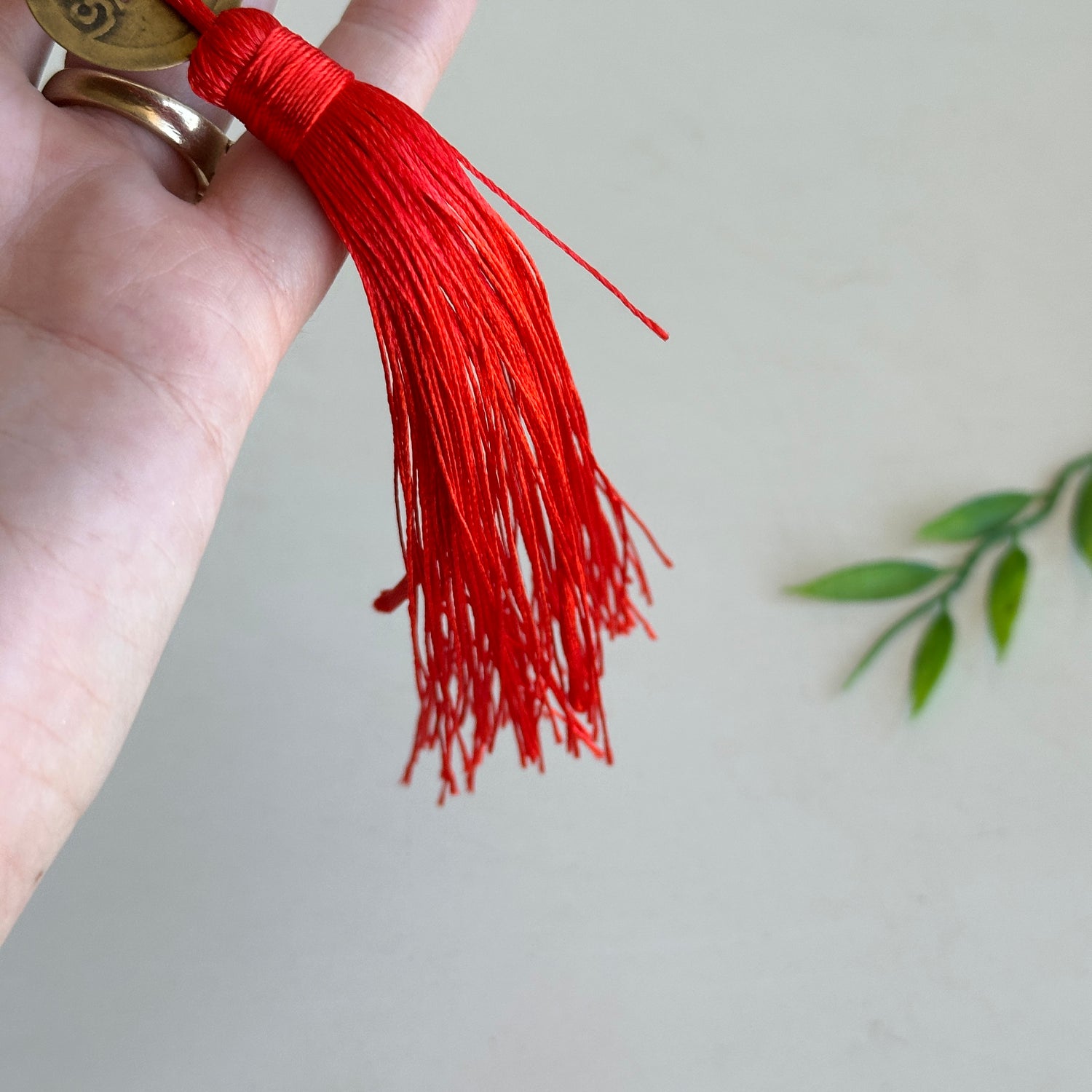 Feng Shui 5 Coin Hanging Red