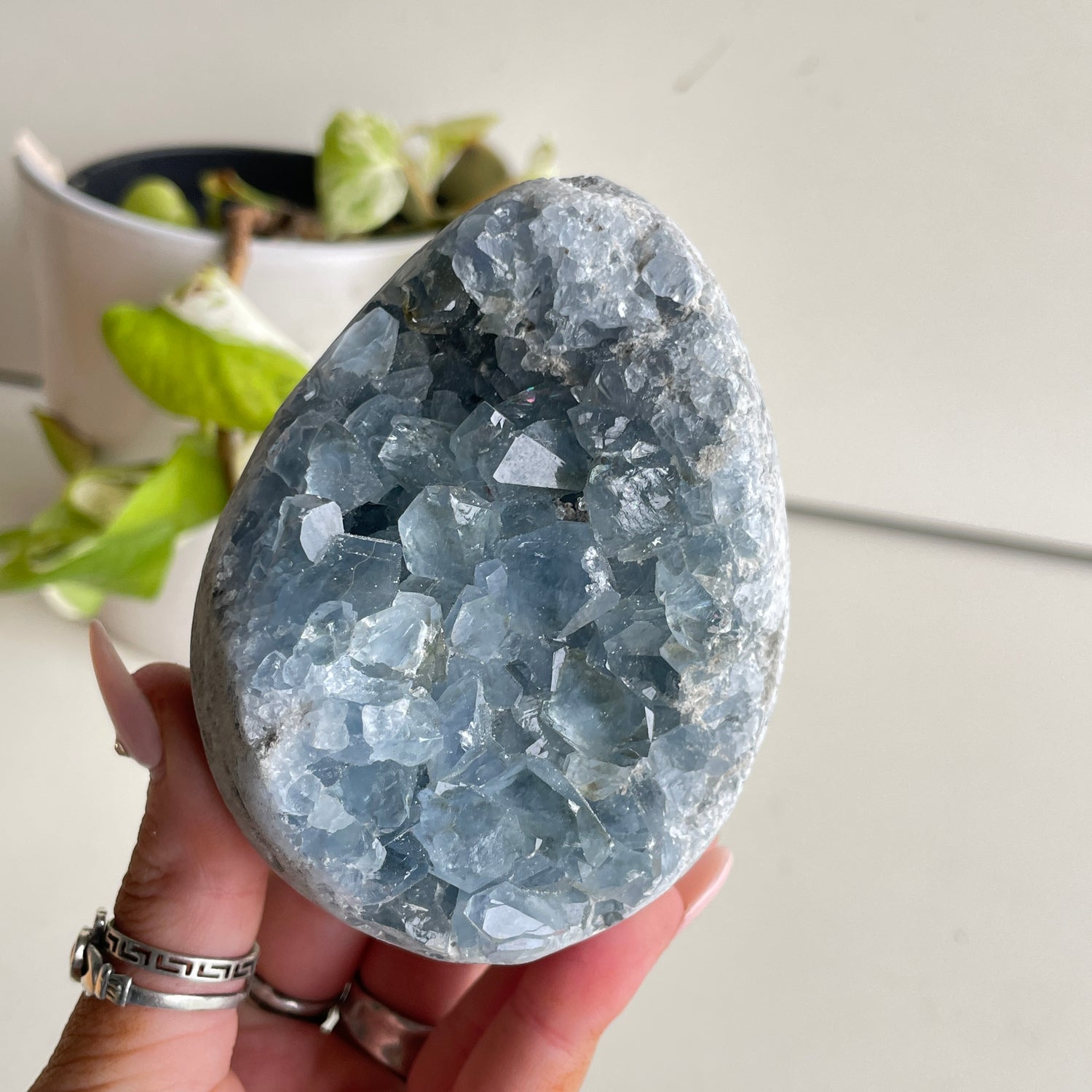Celestite Geode Egg 760g