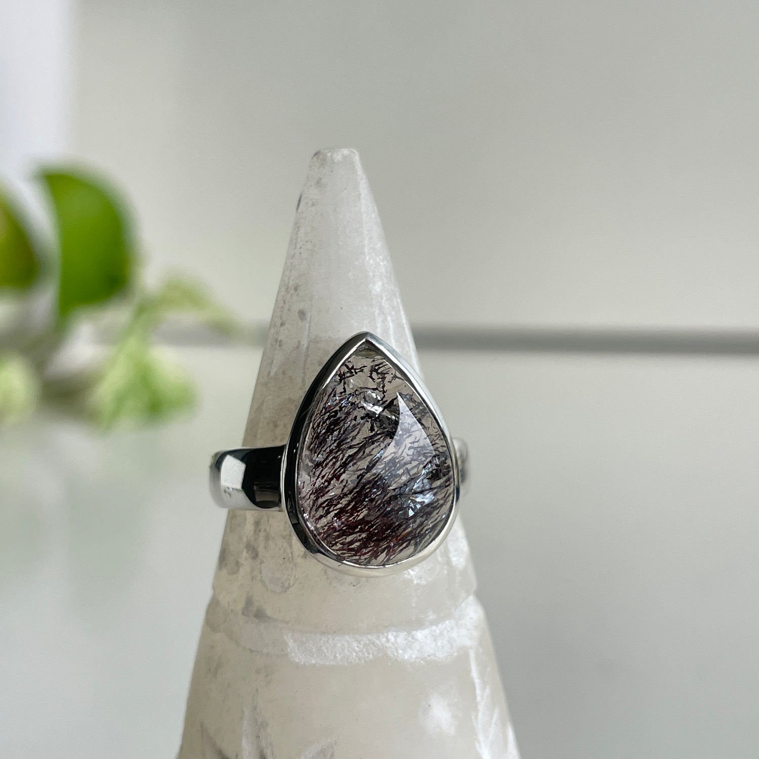 Lepidocrocite Teardrop Ring Sz7
