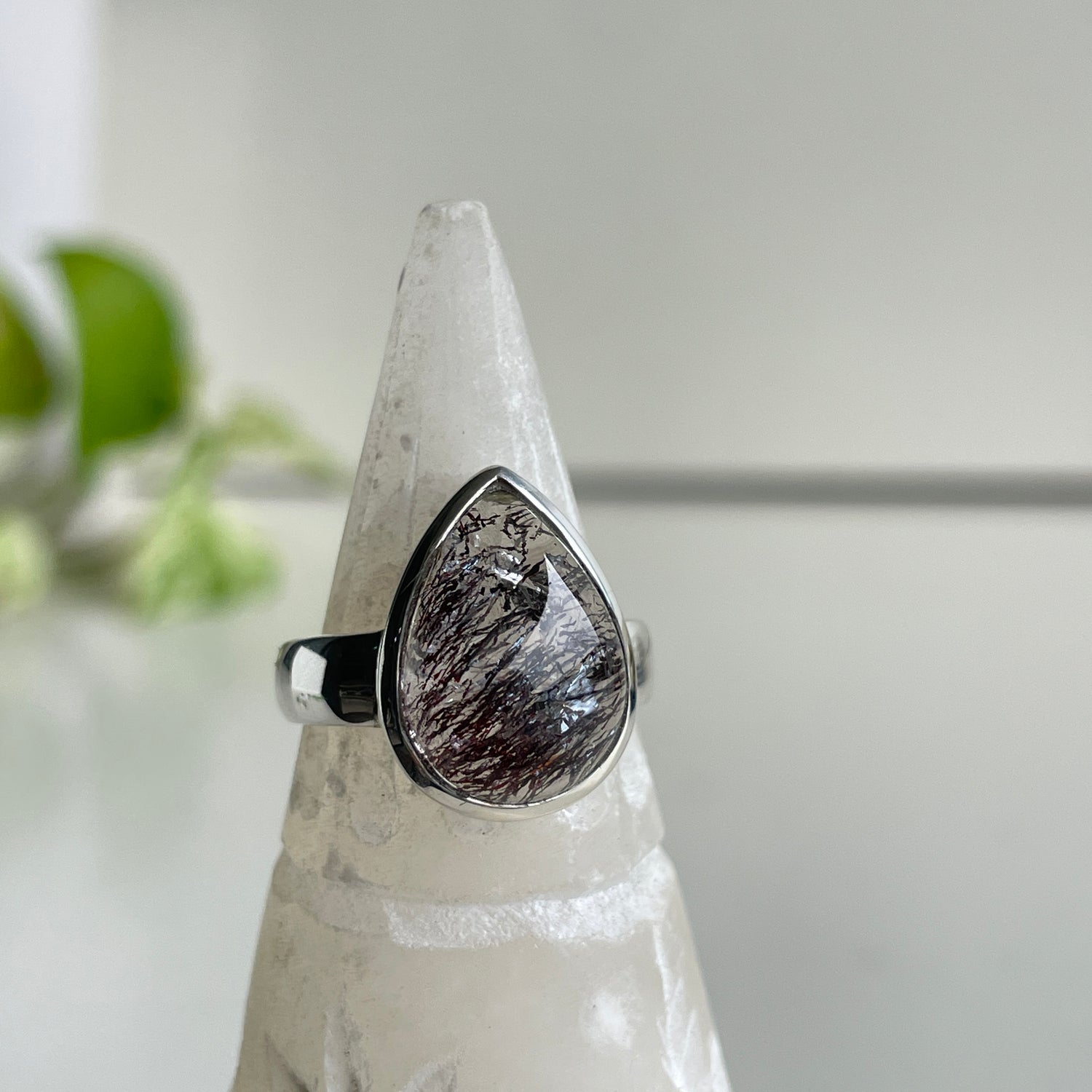 Lepidocrocite Teardrop Ring Sz7