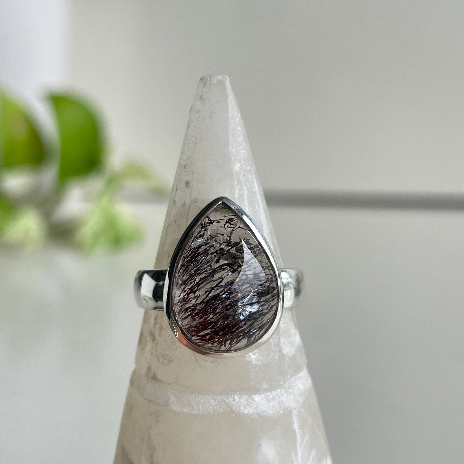 Lepidocrocite Teardrop Ring Sz7
