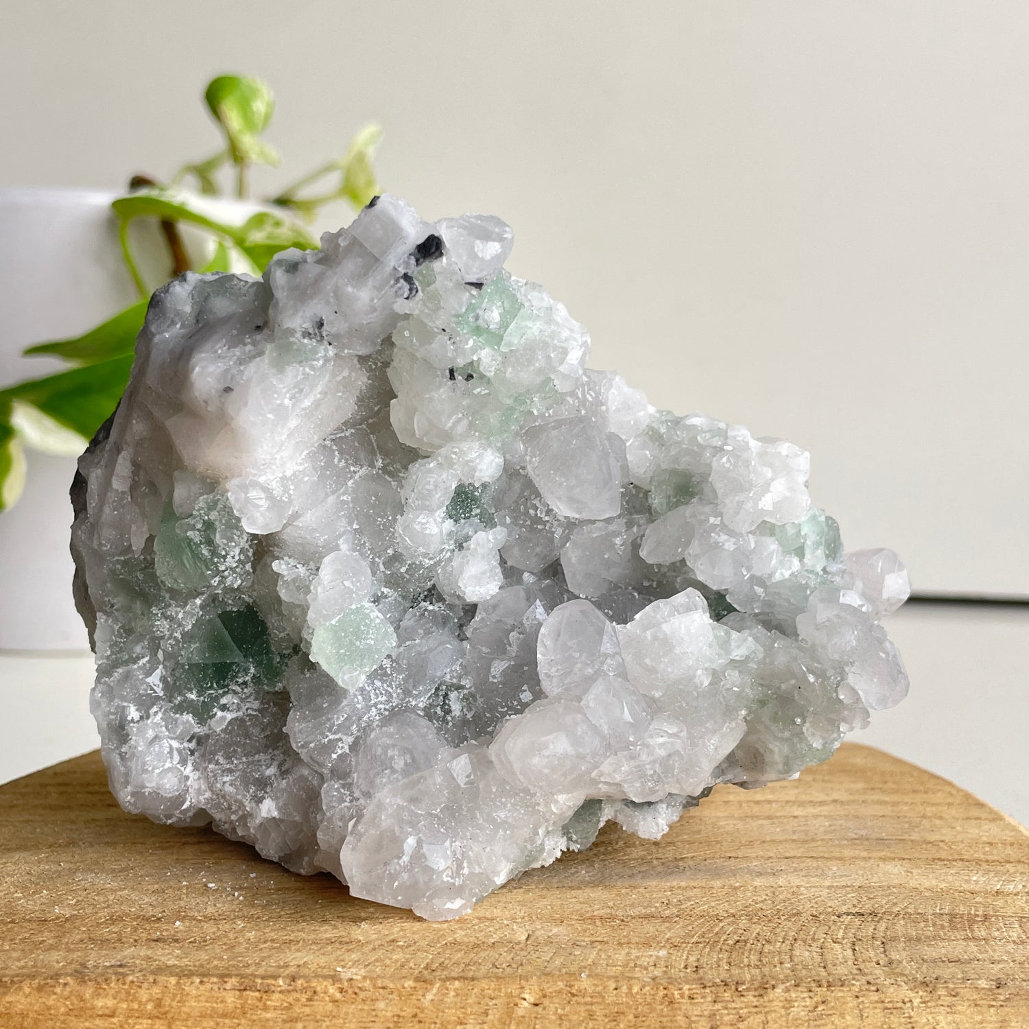 Fluorite With Calcite Cluster 650g