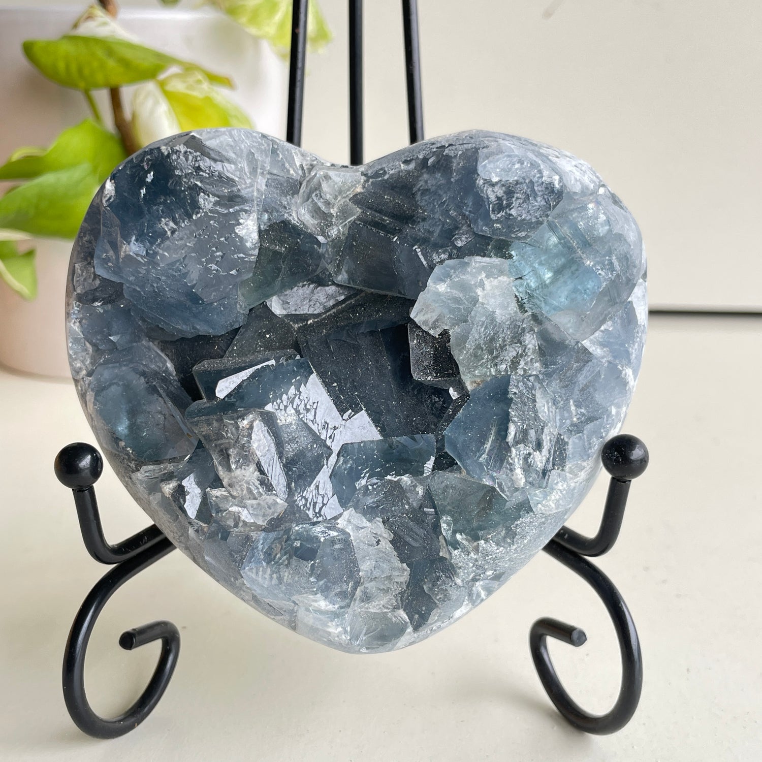 Celestite Geode Heart 1.238kg