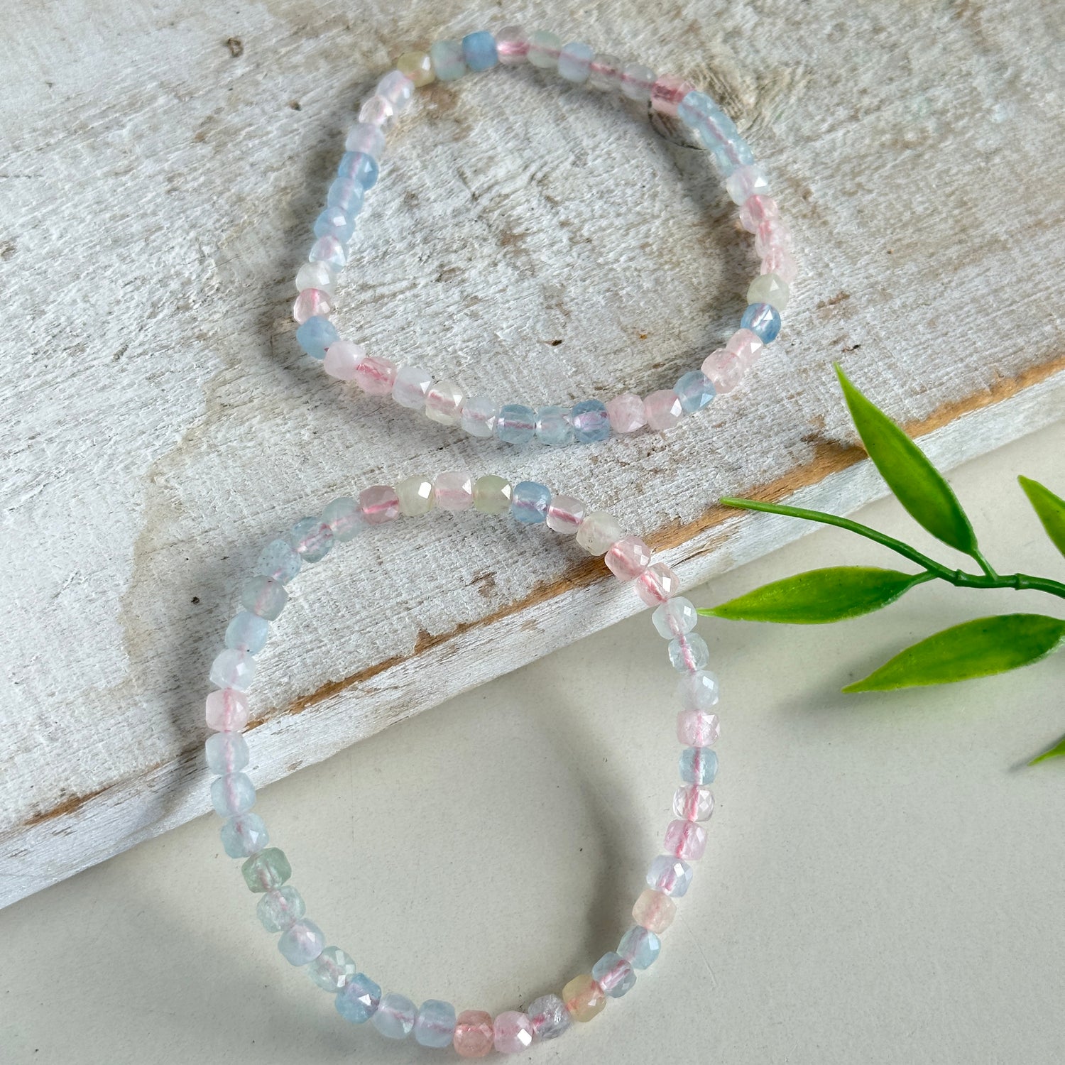 Morganite Faceted Bracelet 4mm