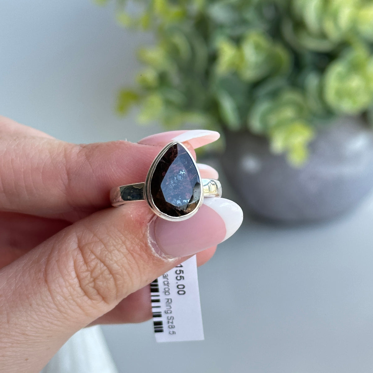 Super Seven Teardrop Ring Sz8.5