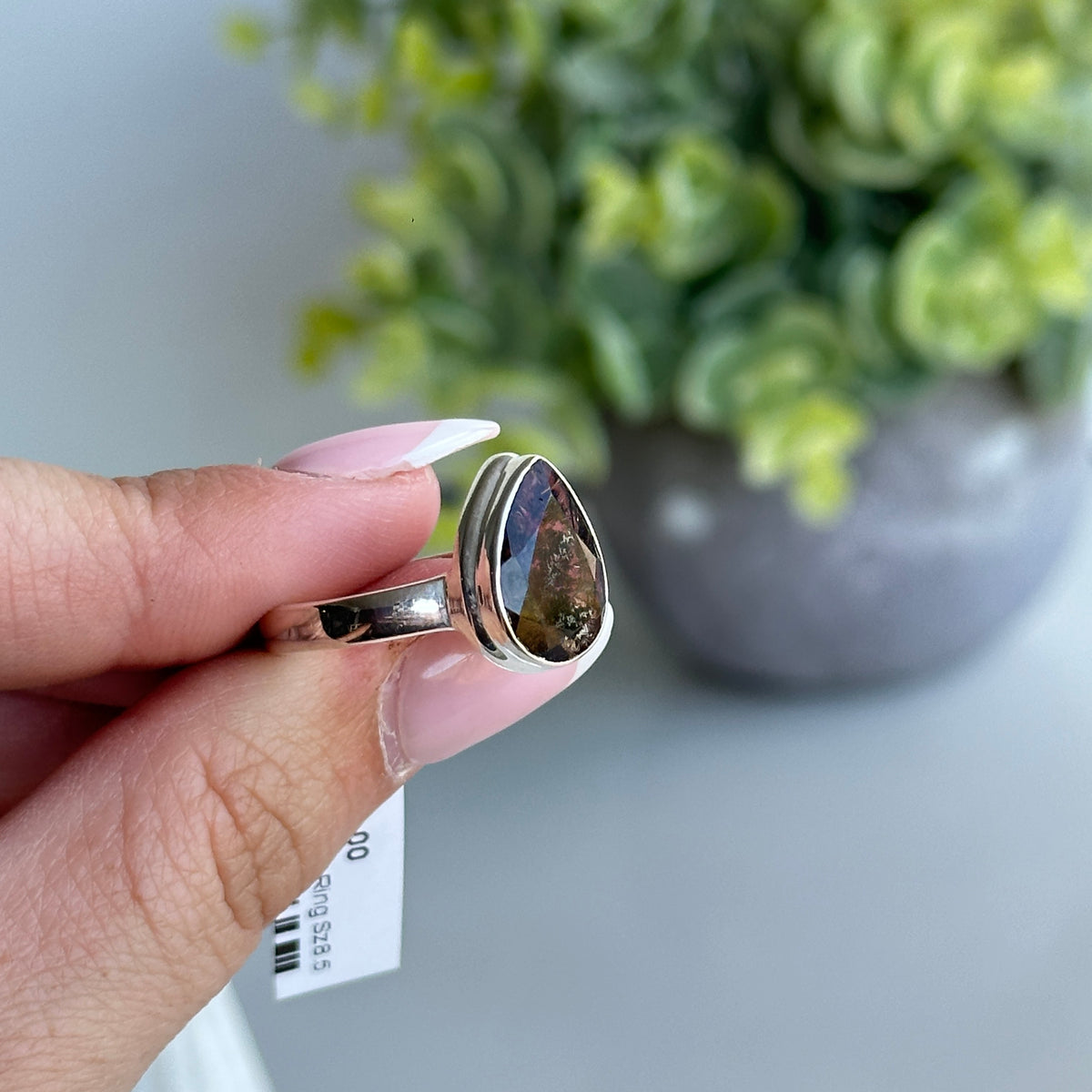 Super Seven Teardrop Ring Sz8.5