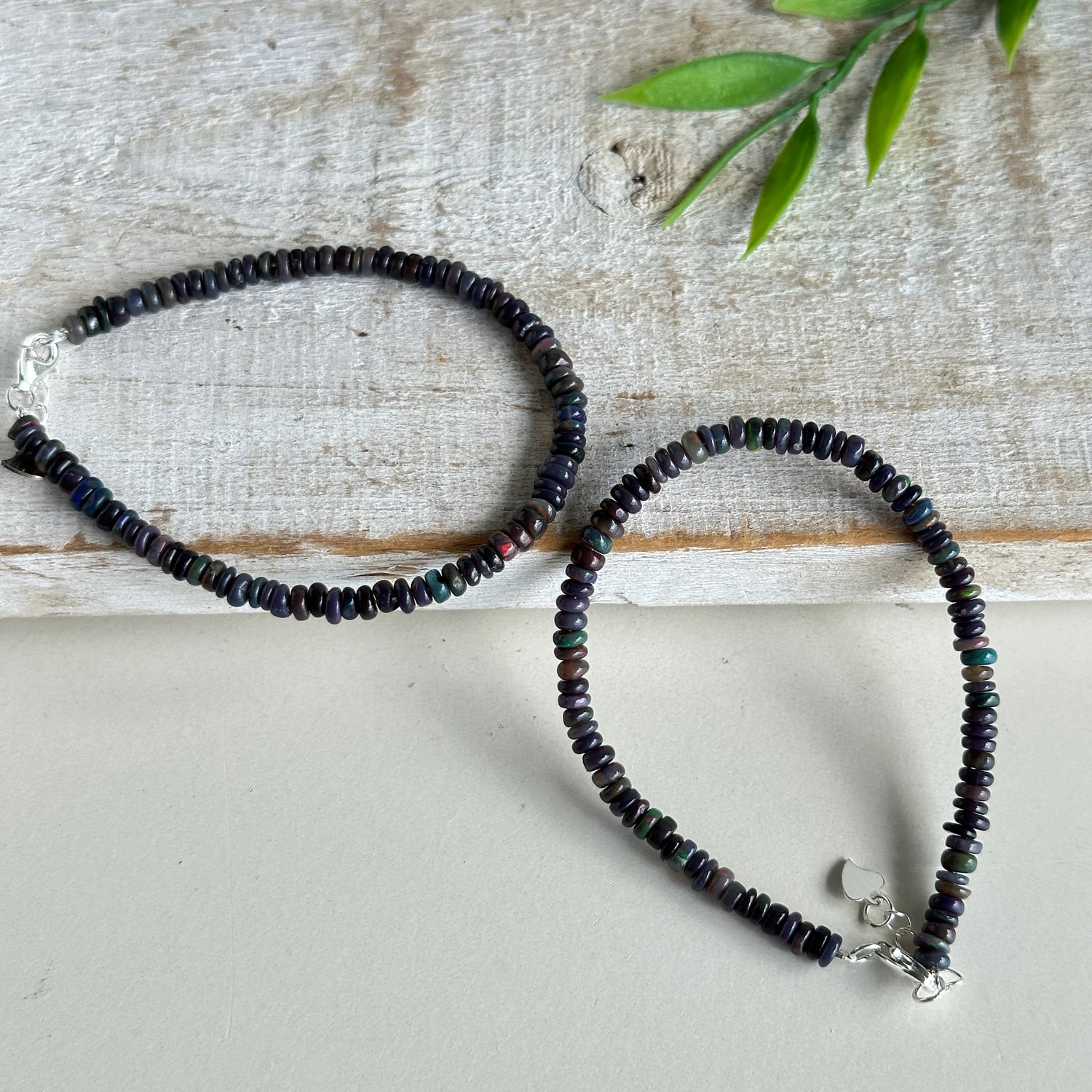 Black Opal Bracelet With Clasp