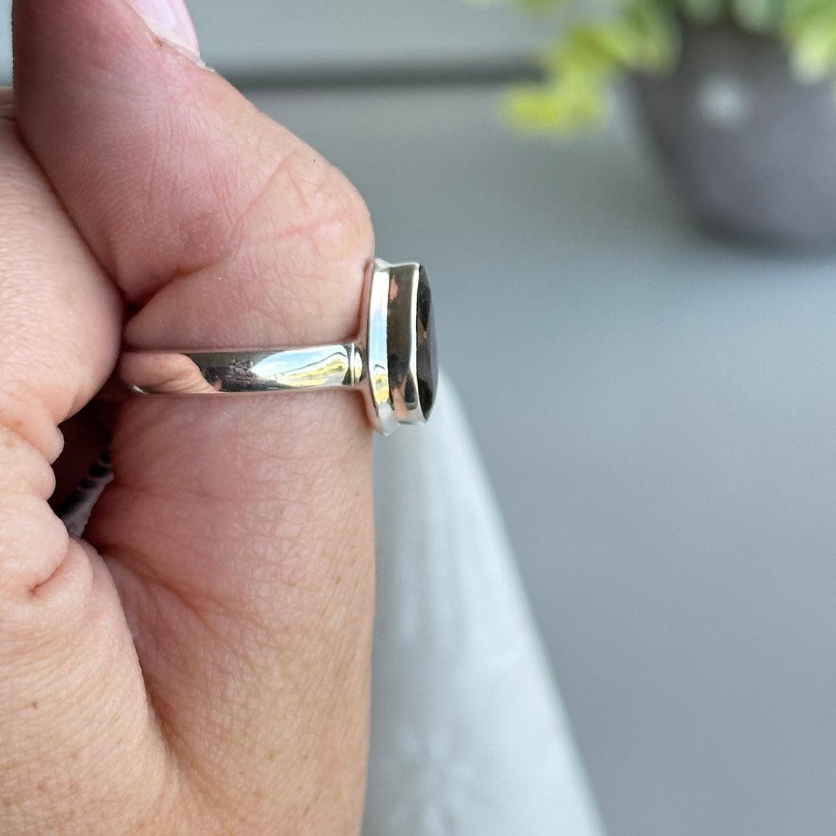 Super Seven Teardrop Ring Sz6.5