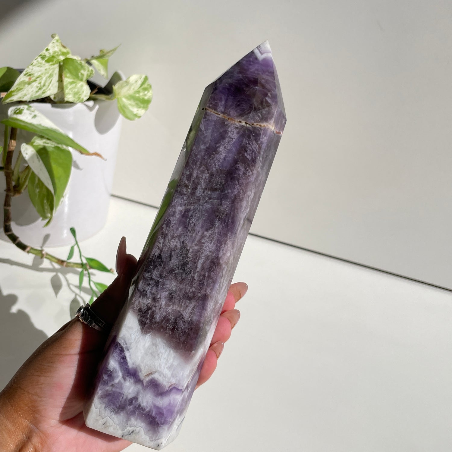Chevron Amethyst Generator 20.4cm