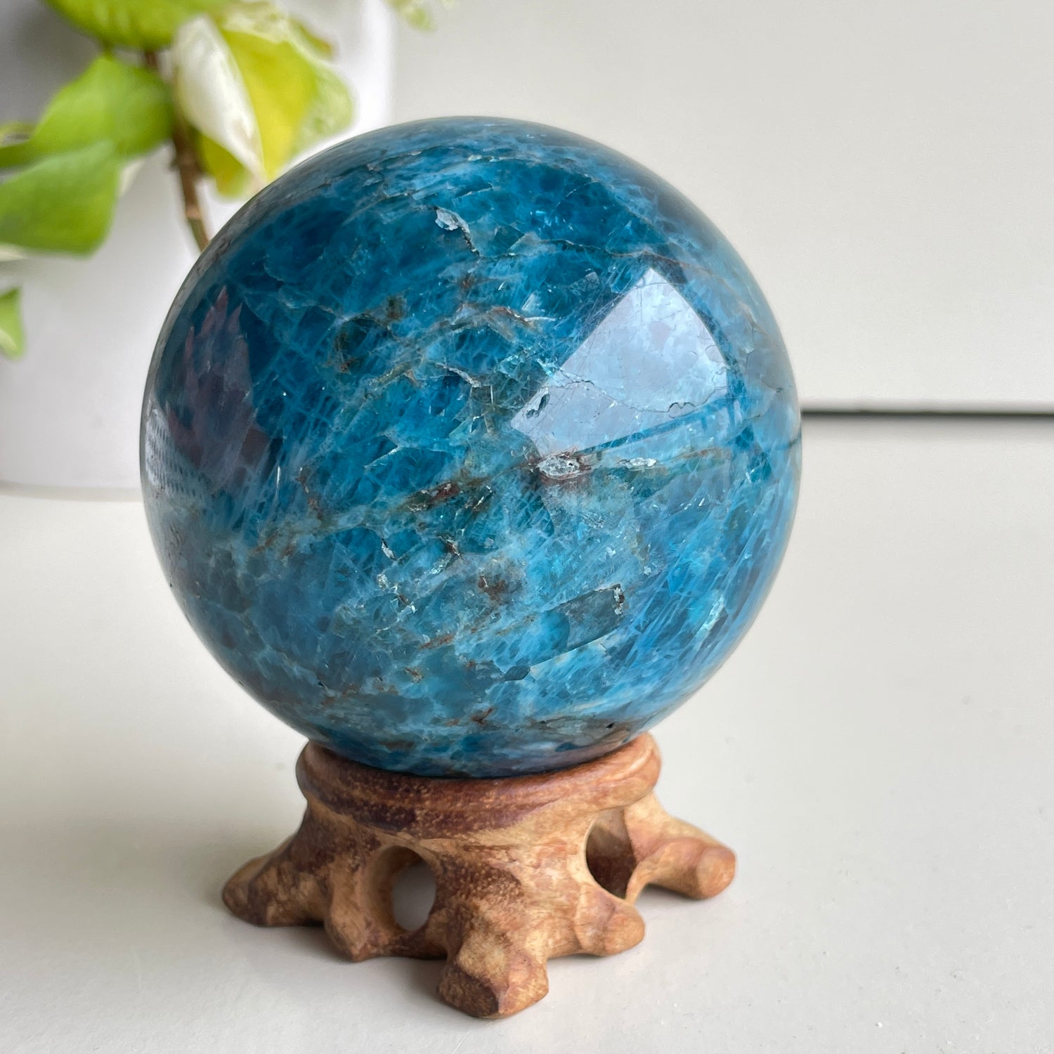 Blue Apatite Sphere 7.6cm