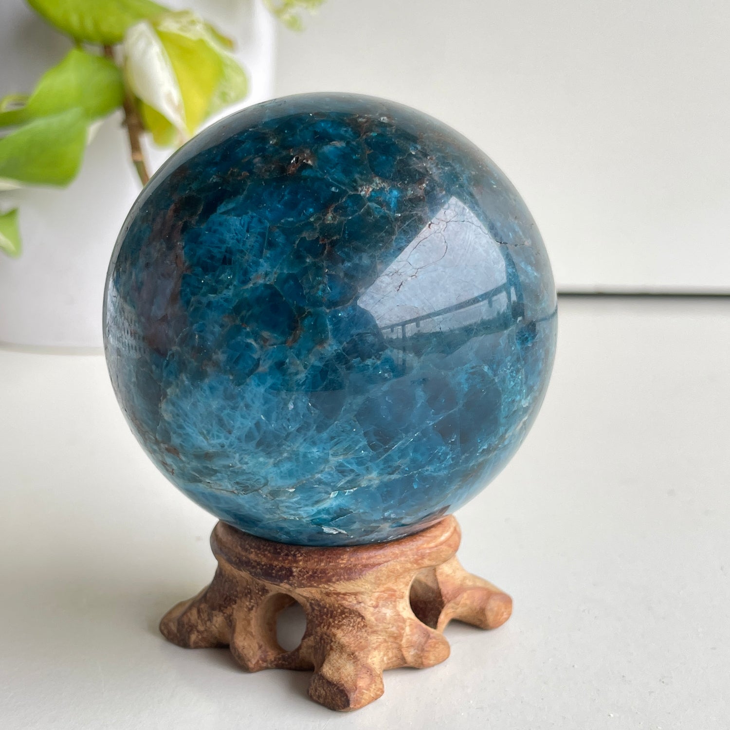 Blue Apatite Sphere 7.6cm