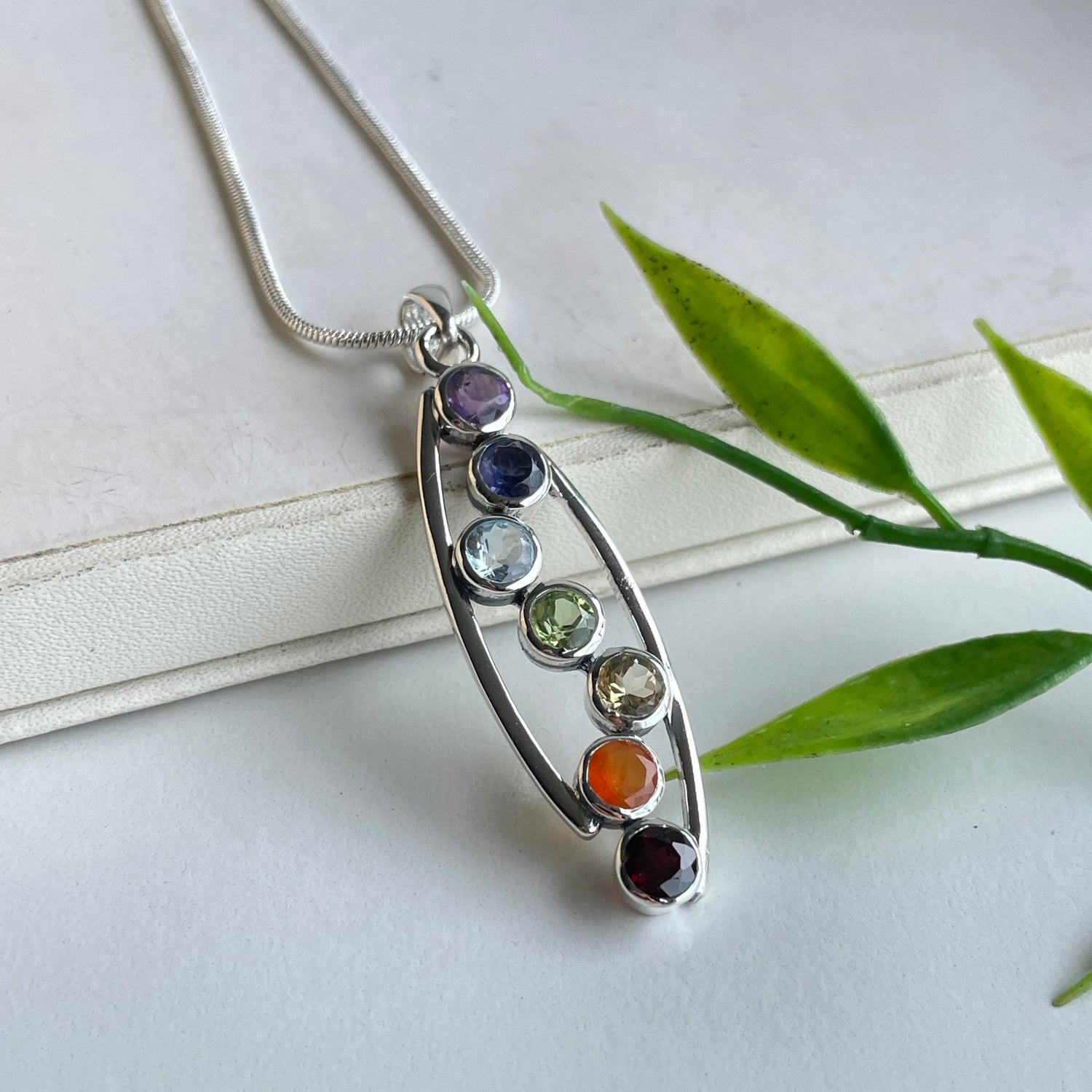 Chakra Marquise Pendant