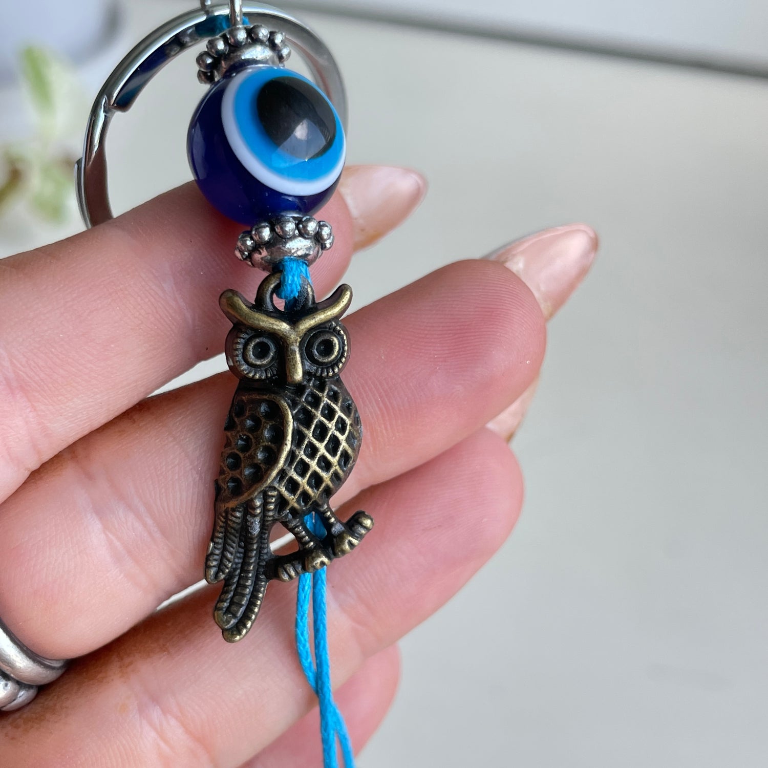 Owl Evil Eye Keychain