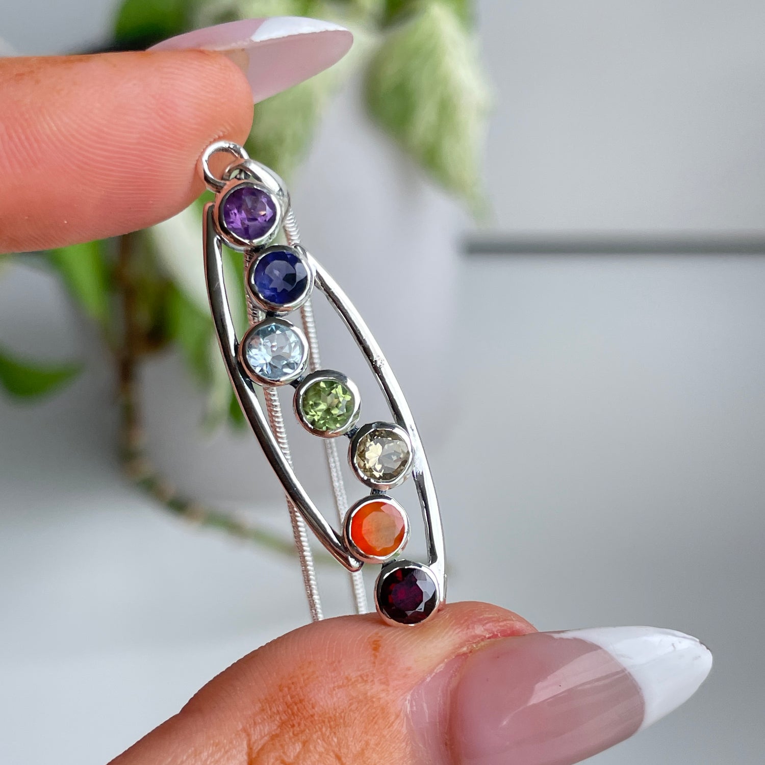Chakra Marquise Pendant