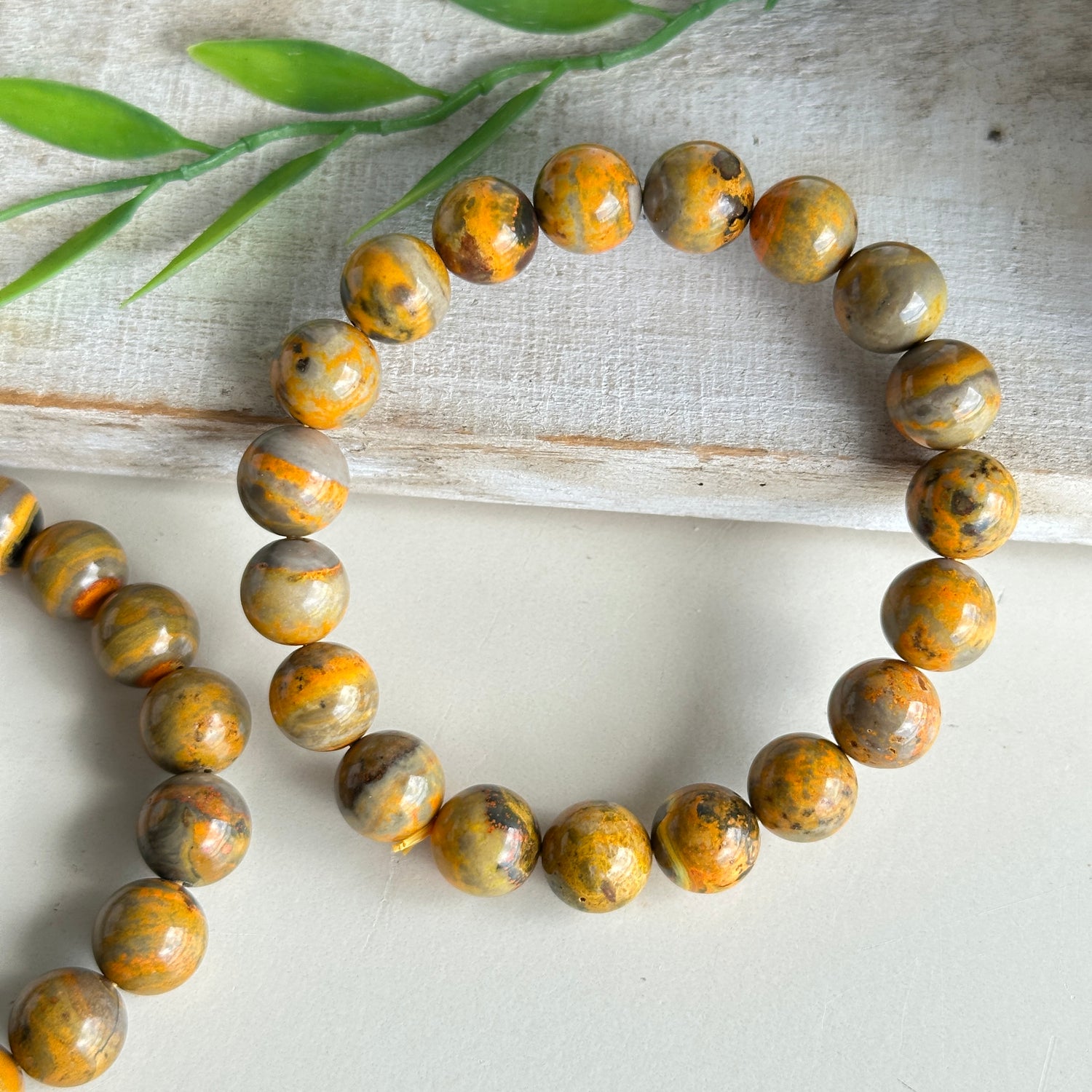Bumblebee Jasper Lge Beaded Bracelet