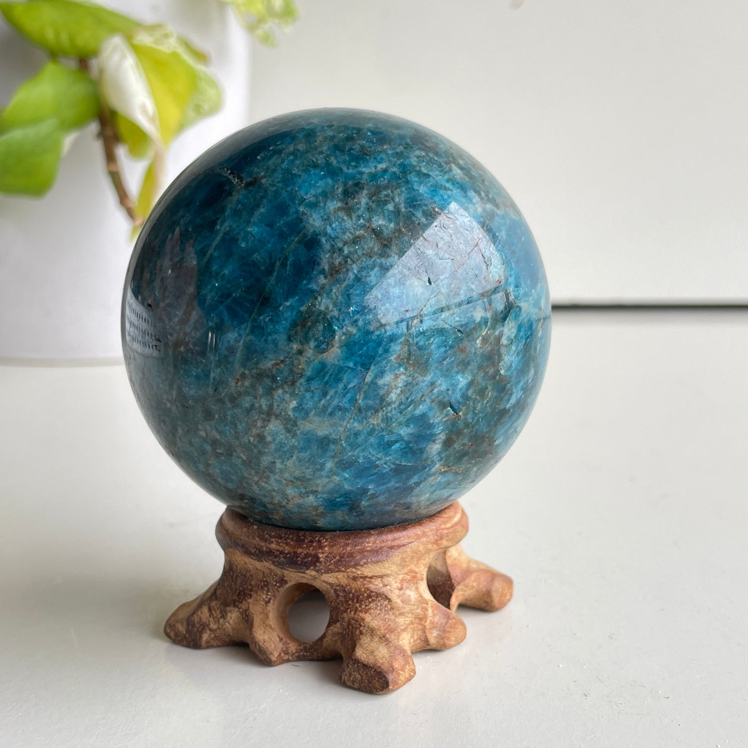 Blue Apatite Sphere 7.1cm