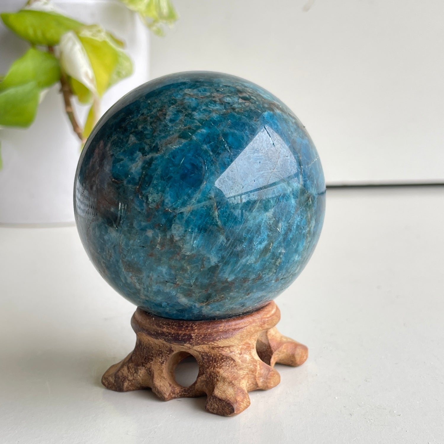 Blue Apatite Sphere 7.1cm