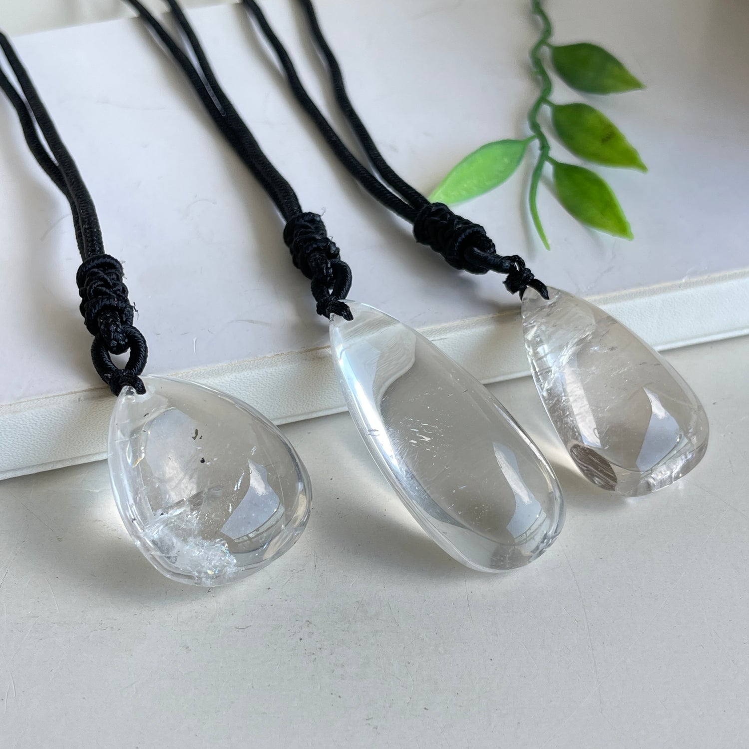 Clear Quartz Teardrop Necklace