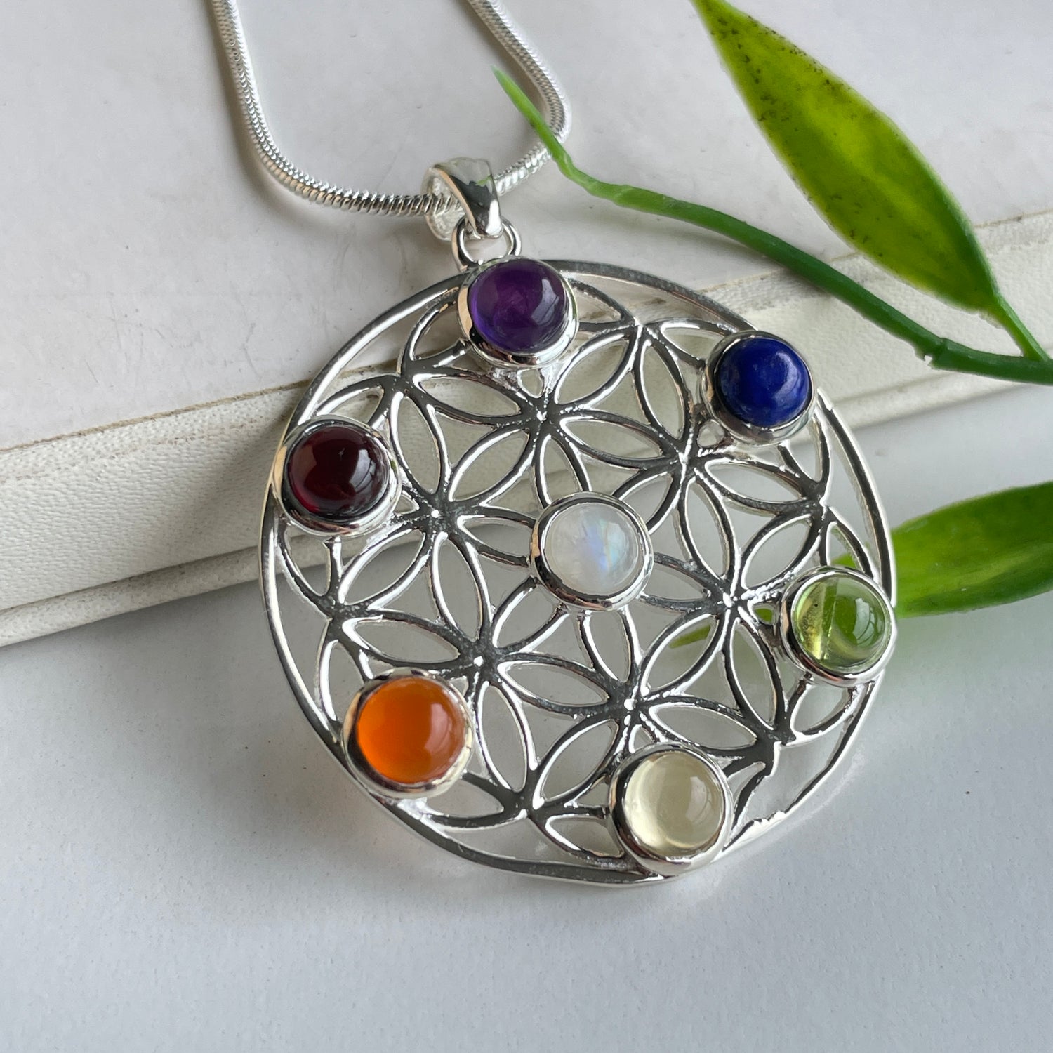Chakra Flower Of Life Pendant