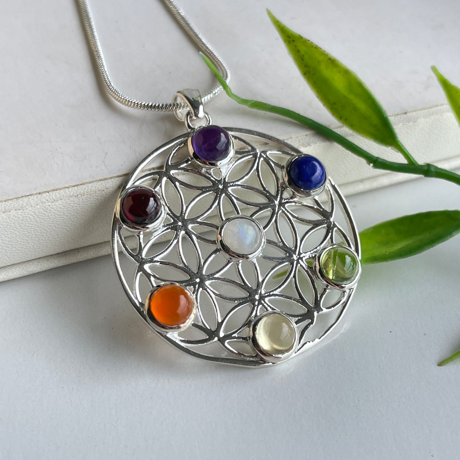 Chakra Flower Of Life Pendant