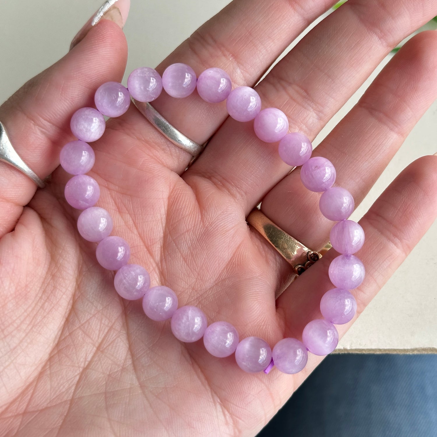 Kunzite Beaded Bracelet High Quality