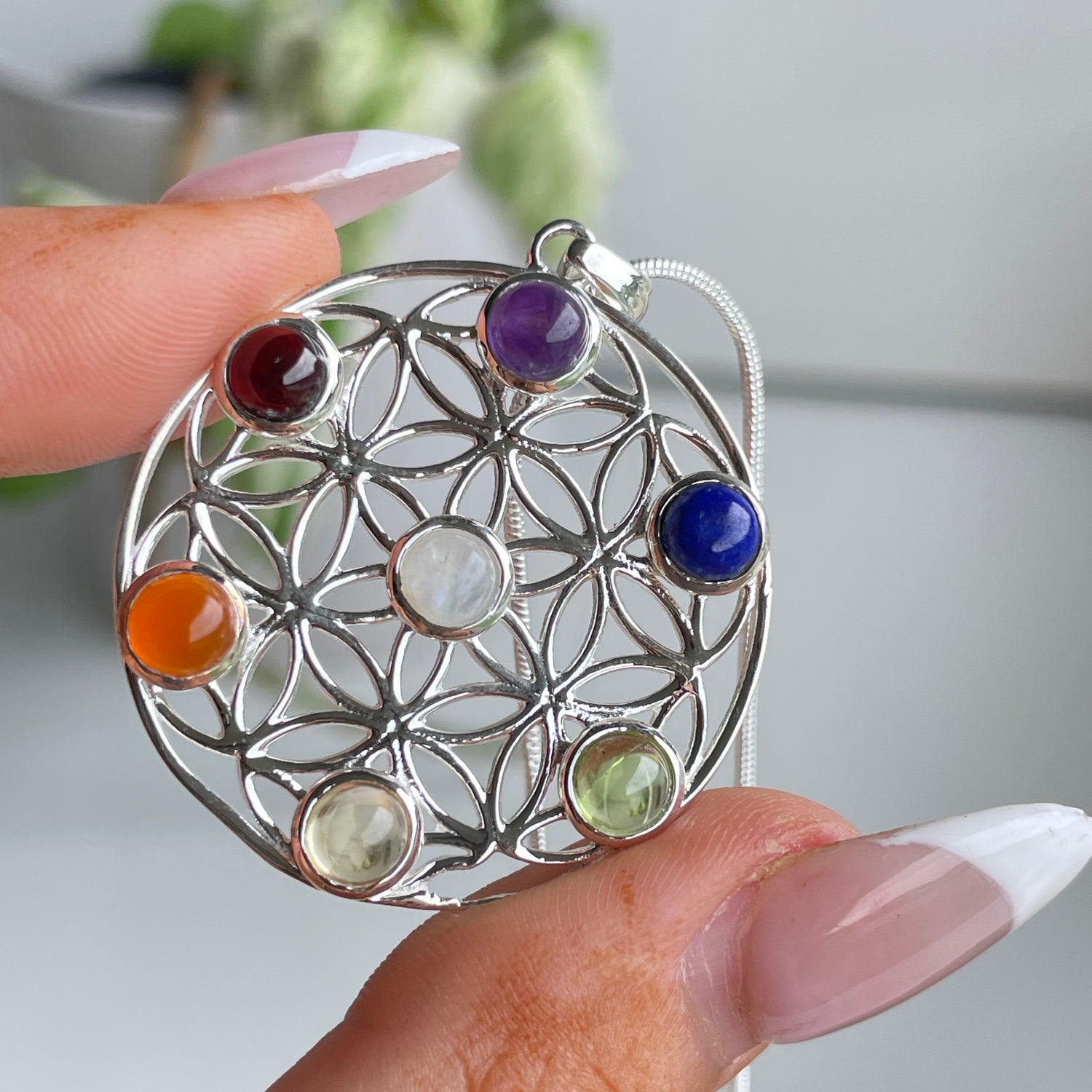 Chakra Flower Of Life Pendant