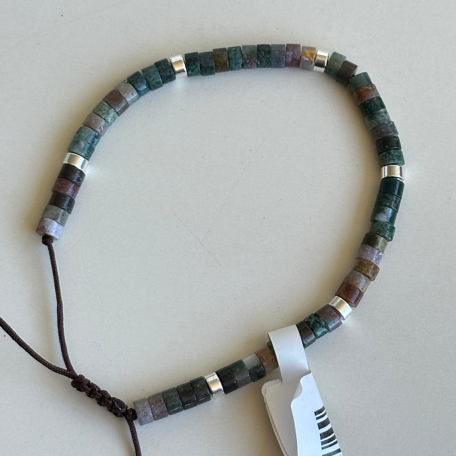 Crystal Bead Bracelet With Silver Beads