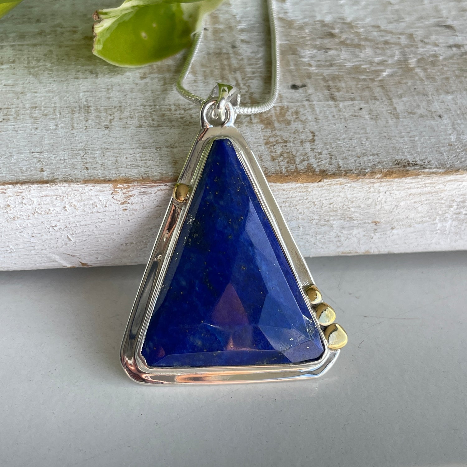 Lapis Lazuli Triangle Pendant 001