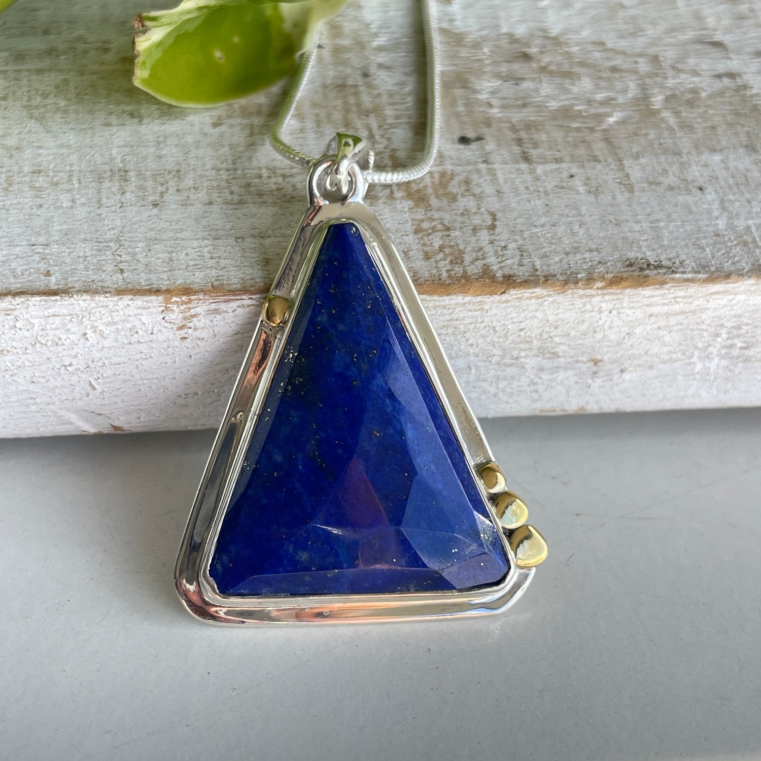 Lapis Lazuli Triangle Pendant 001