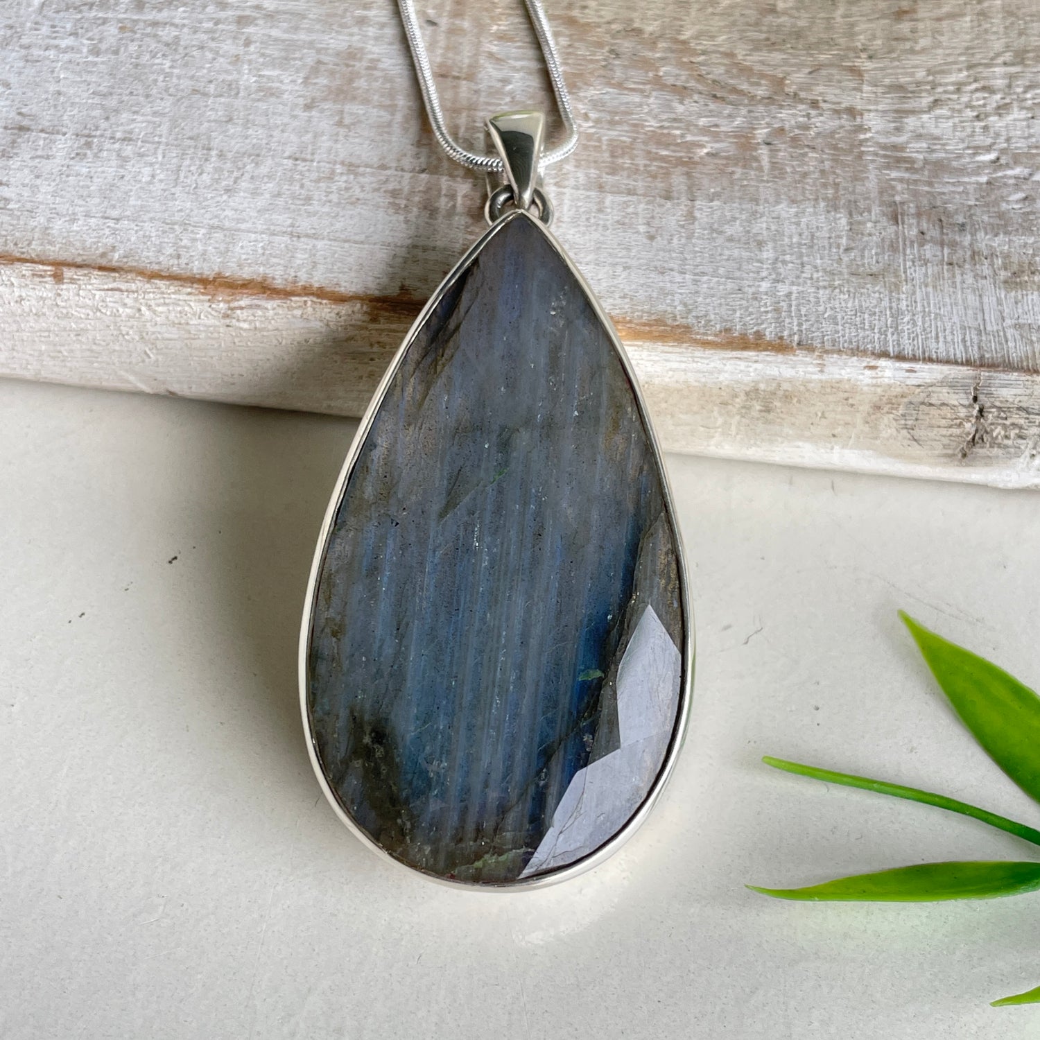 Labradorite Teardrop Pendant