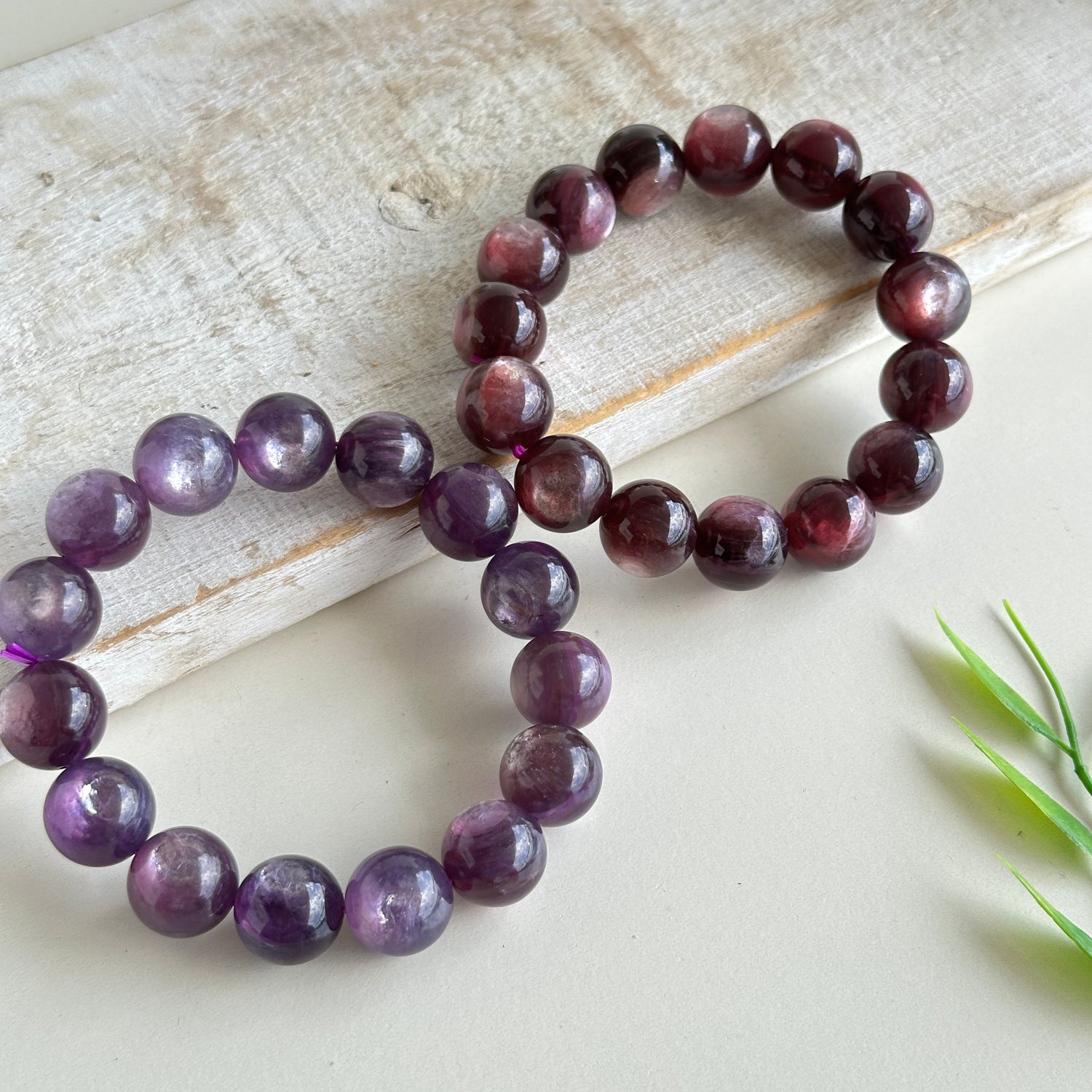 Lepidolite Lge Beaded Bracelet High Quality
