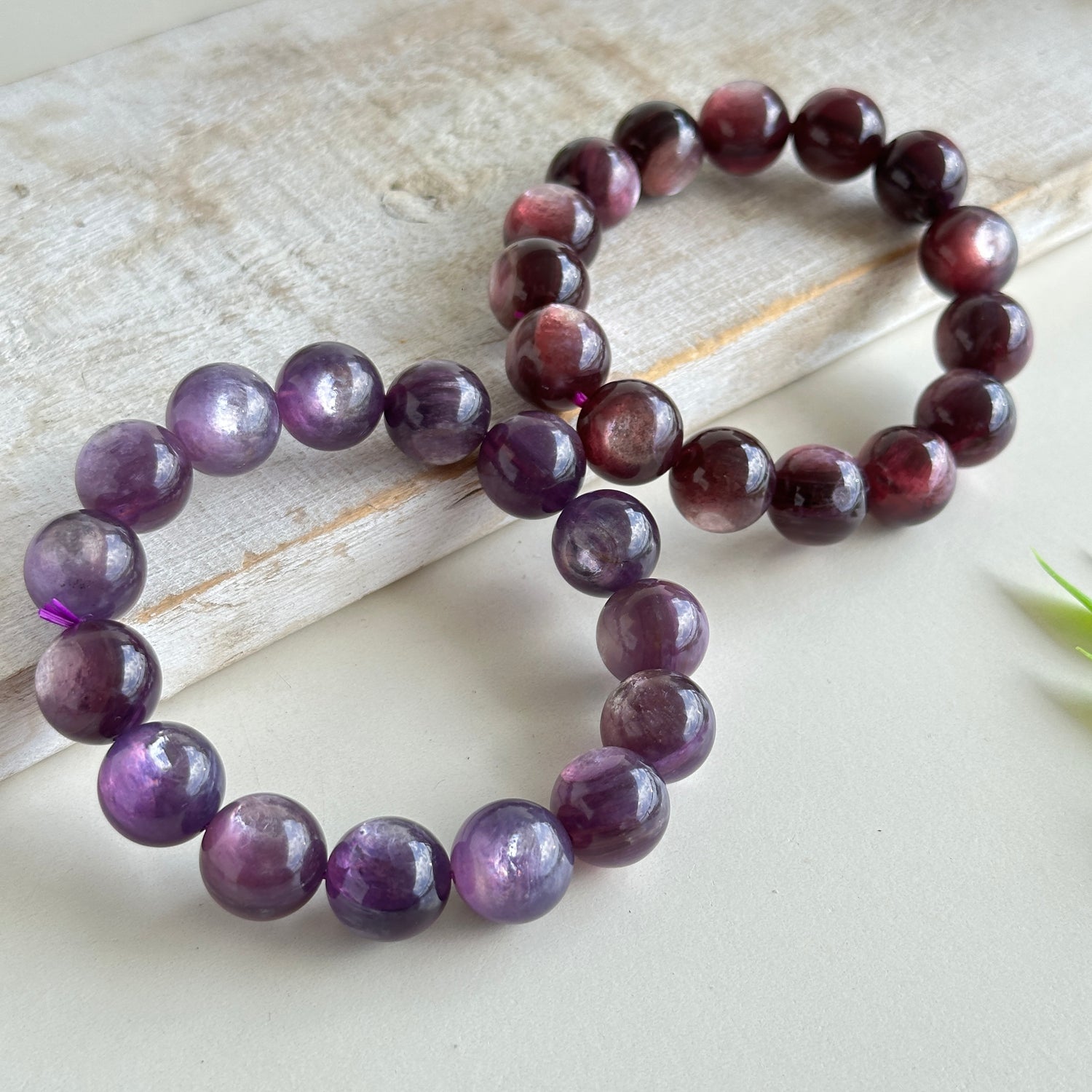 Lepidolite Lge Beaded Bracelet High Quality