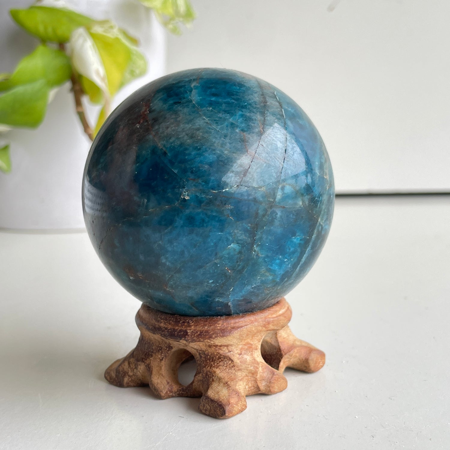 Blue Apatite Sphere 6.9cm