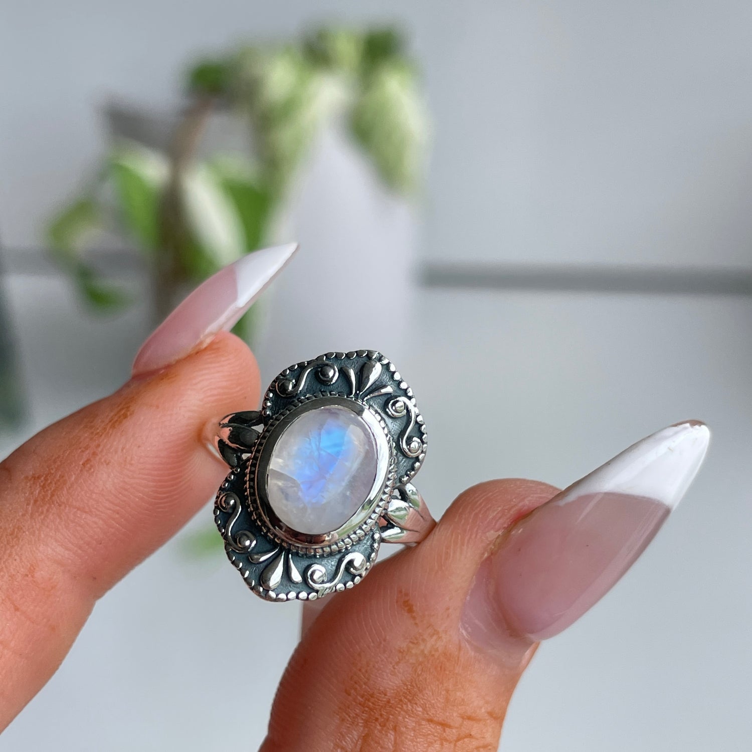 Moonstone Oval Ring