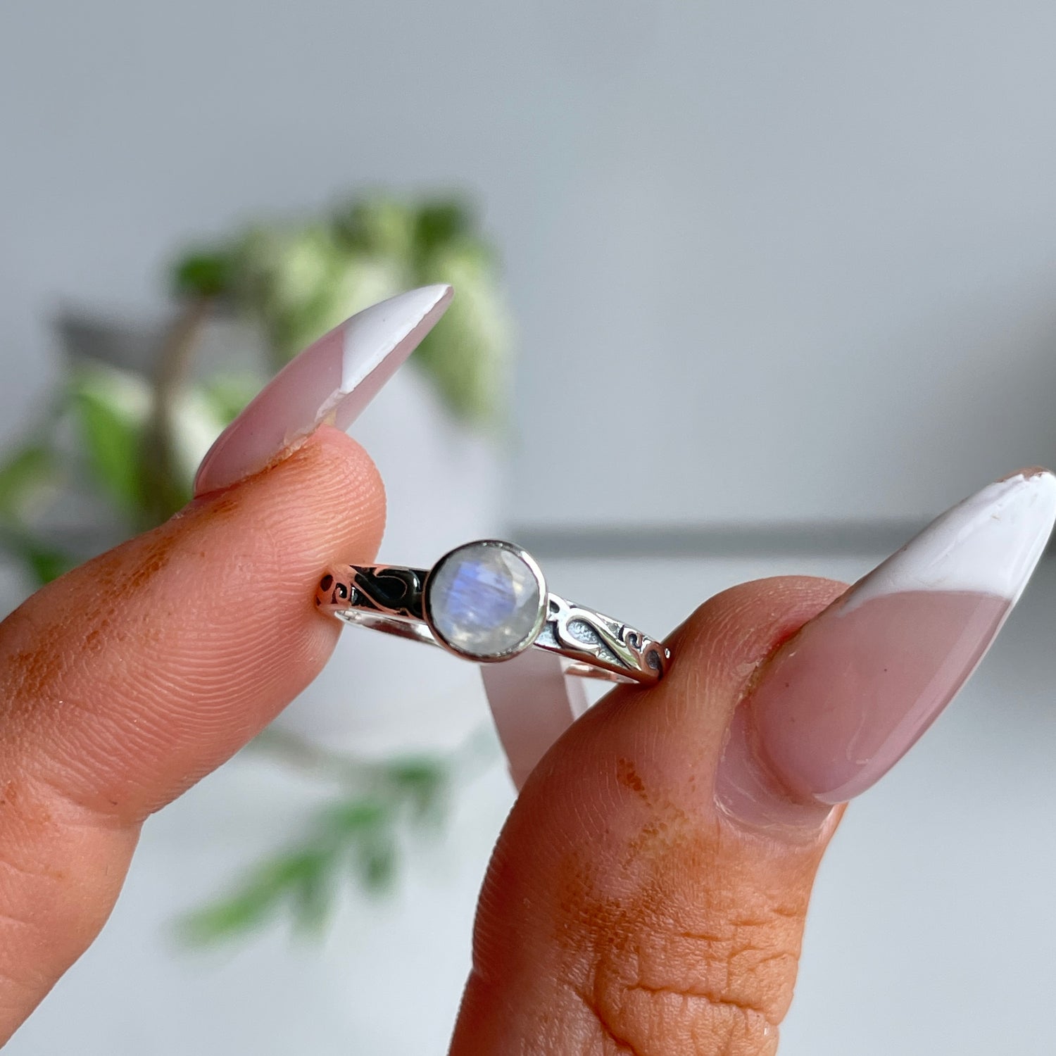 Moonstone Round Ring