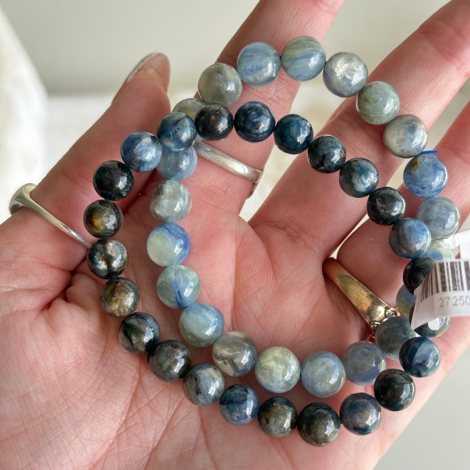 Blue Kyanite Beaded Bracelet