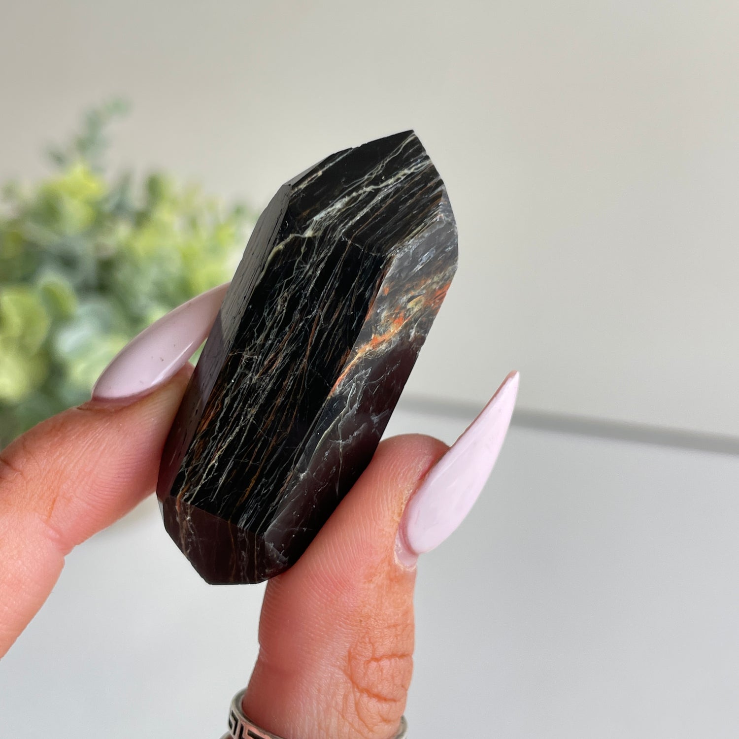 Black Tourmaline Double Terminator 5.2cm