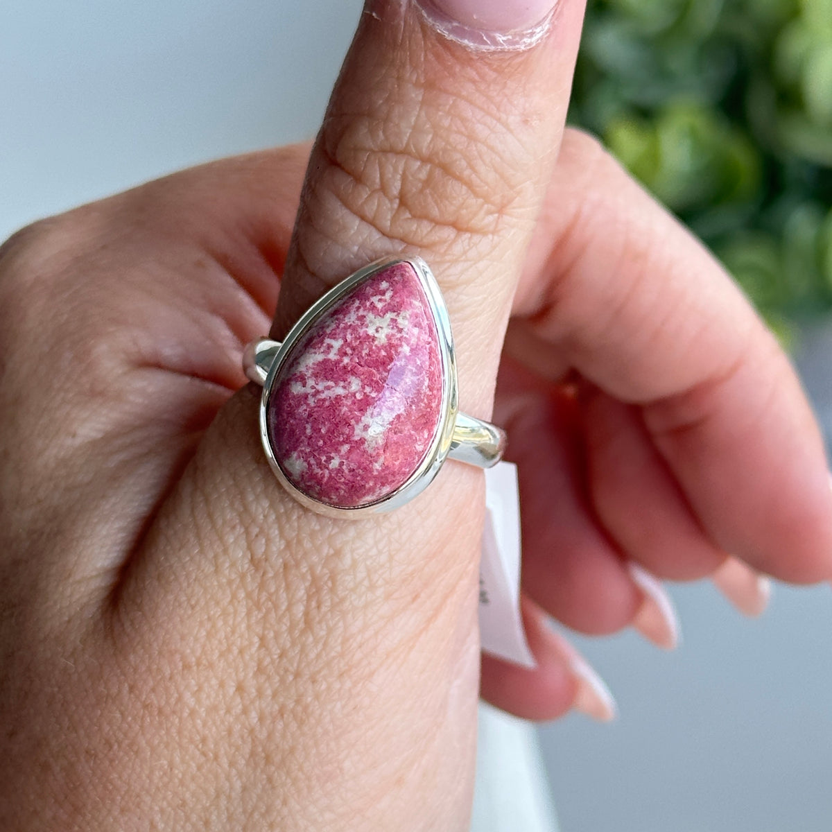 Thulite Teardrop Ring Sz9.5